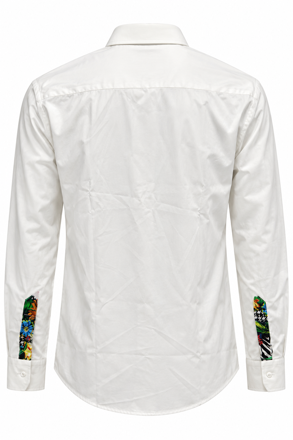 Chemise LENNOX - Insert Fleurs Blanc/Vert CN
