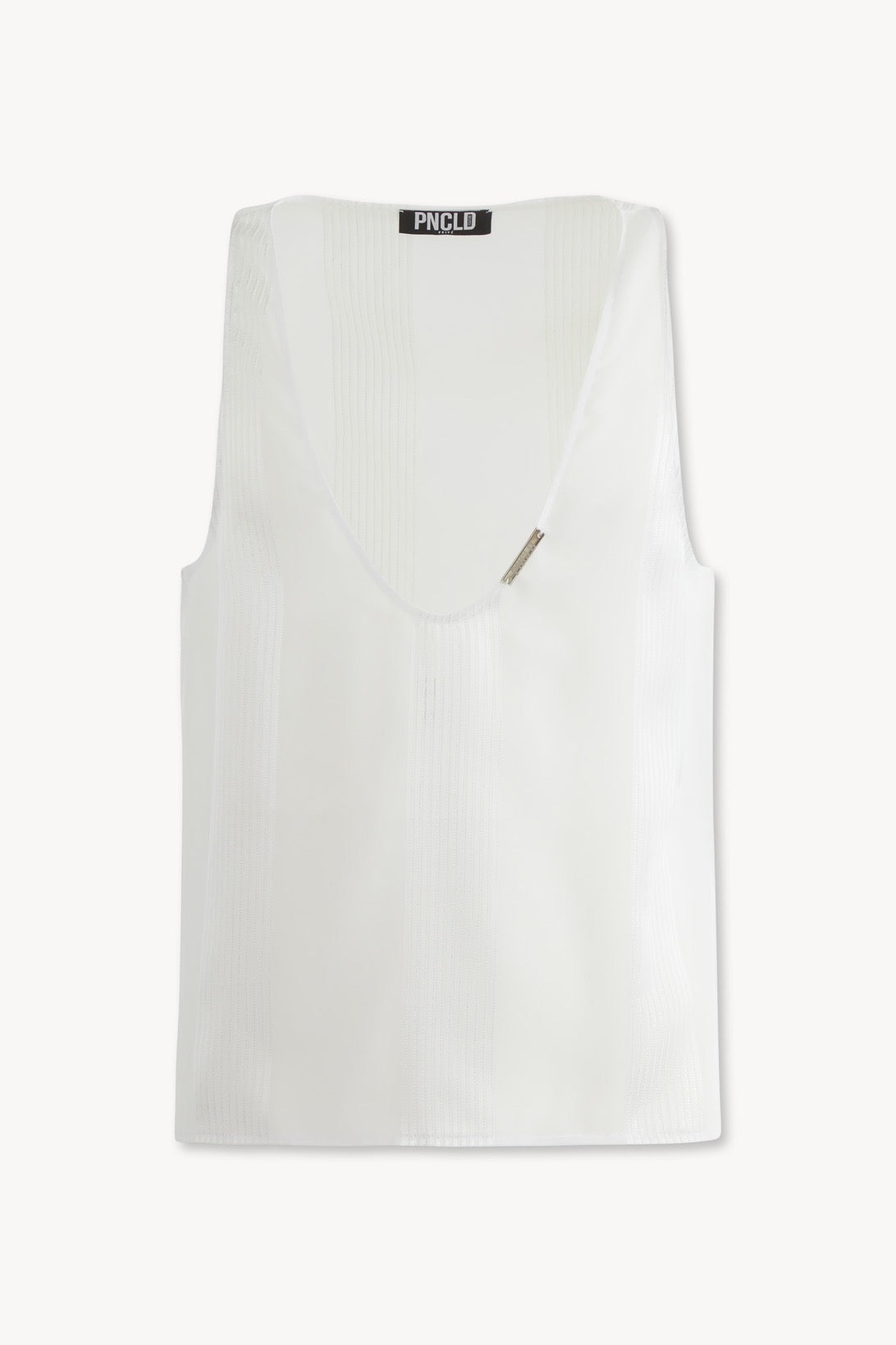 White Chiffon Tank Top