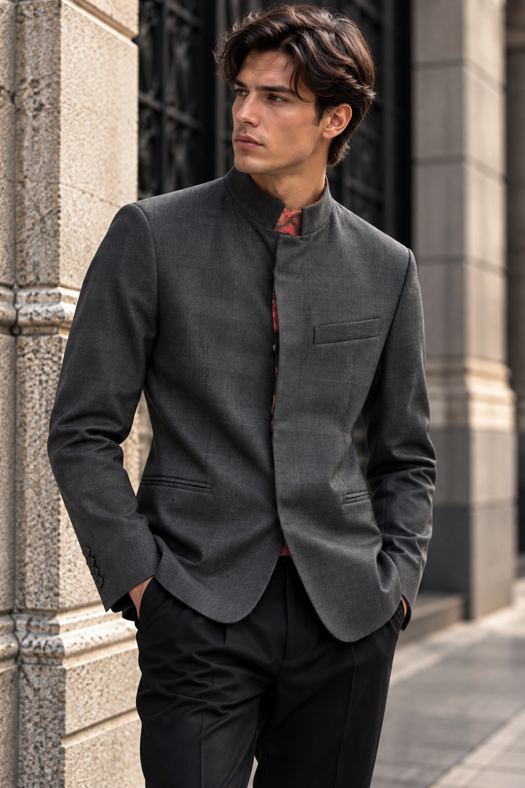 Veste GENESIS - Anthracite Square Ligne Gris Clair
