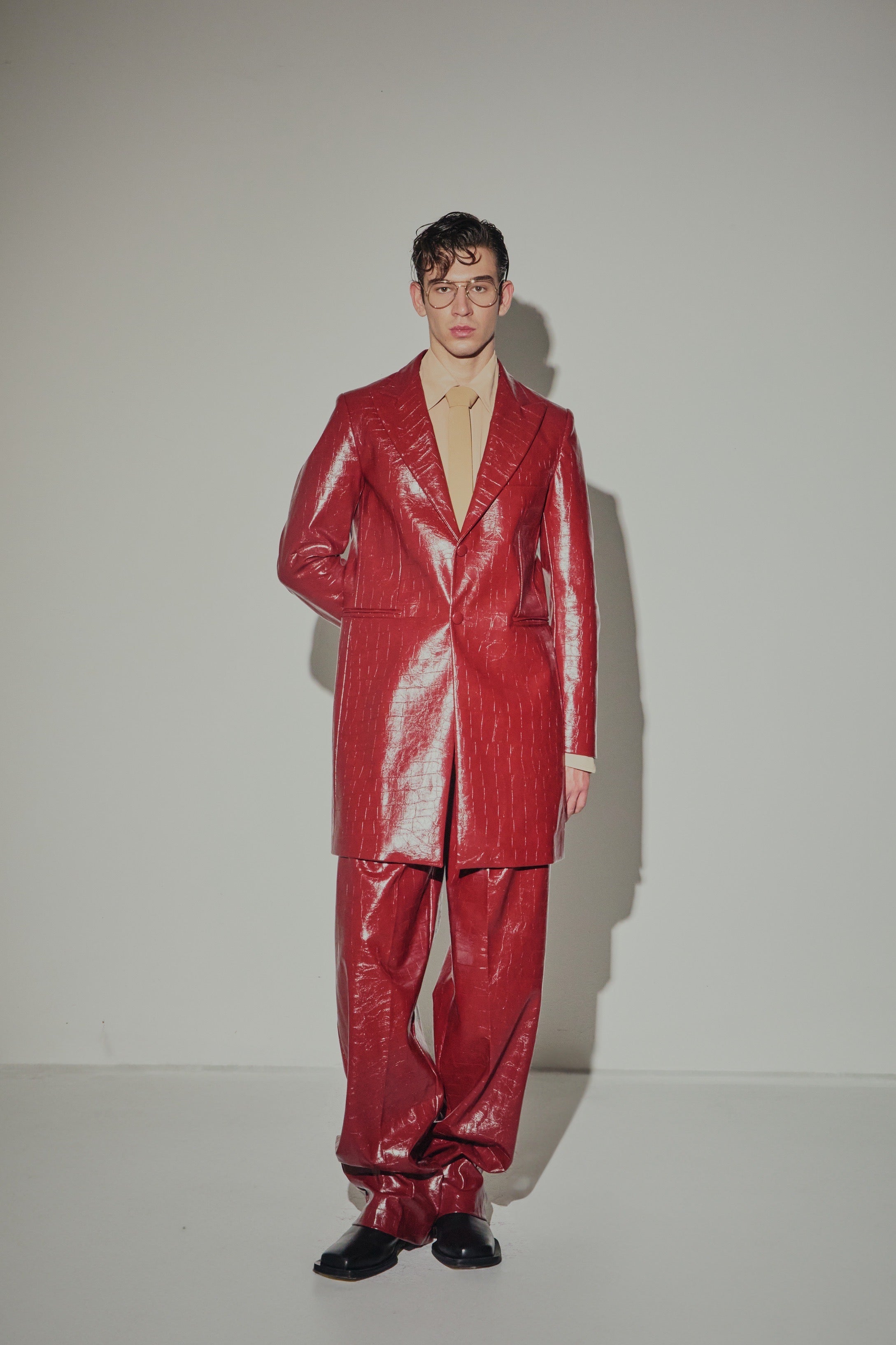 Giacca Lancia Lunga Eco Coccodrillo Bordeaux