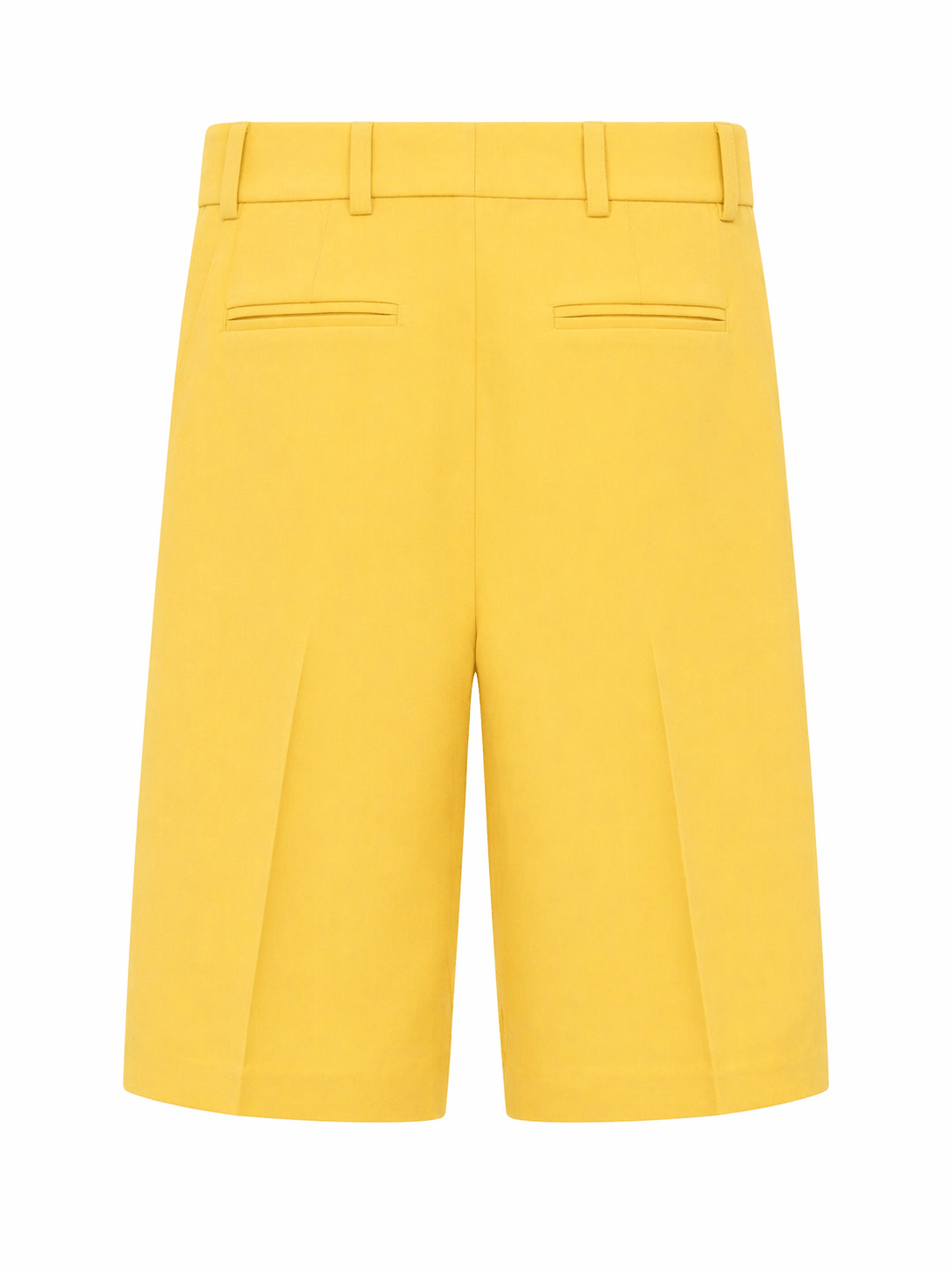 Bermuda double bustier jaune avec pinces