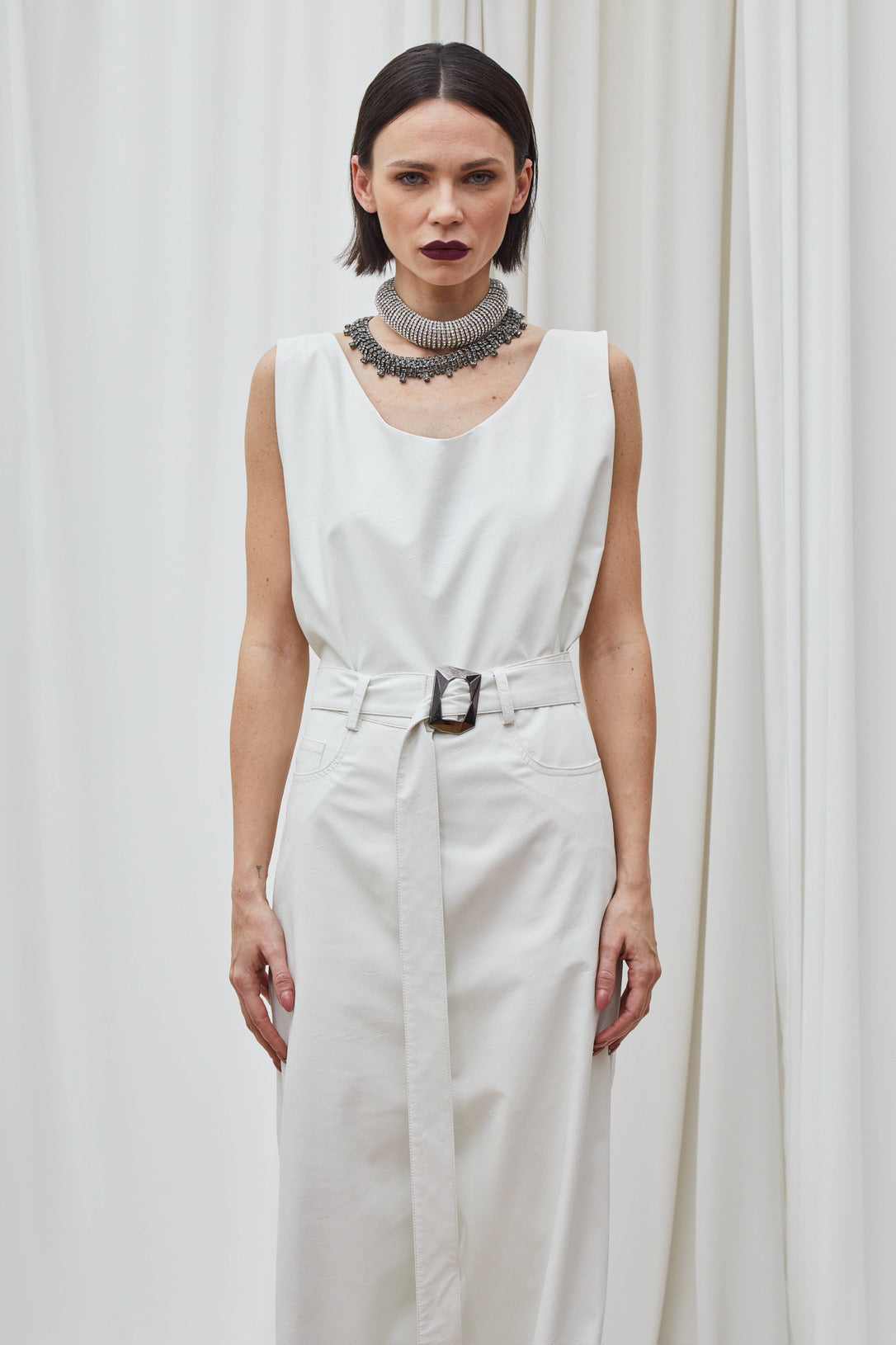 Canotta Ecopelle Bianca