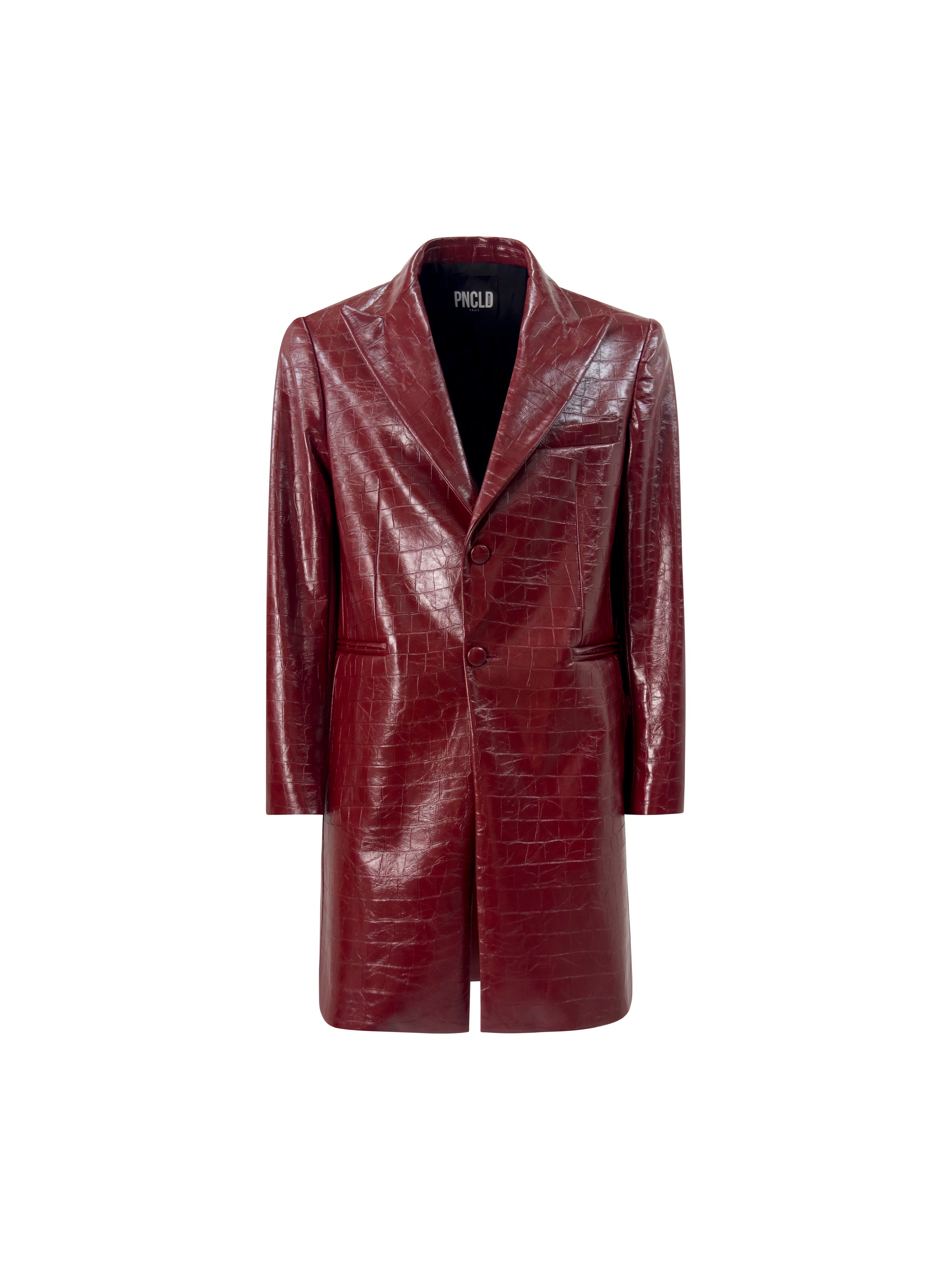 Giacca Lancia Lunga Eco Coccodrillo Bordeaux