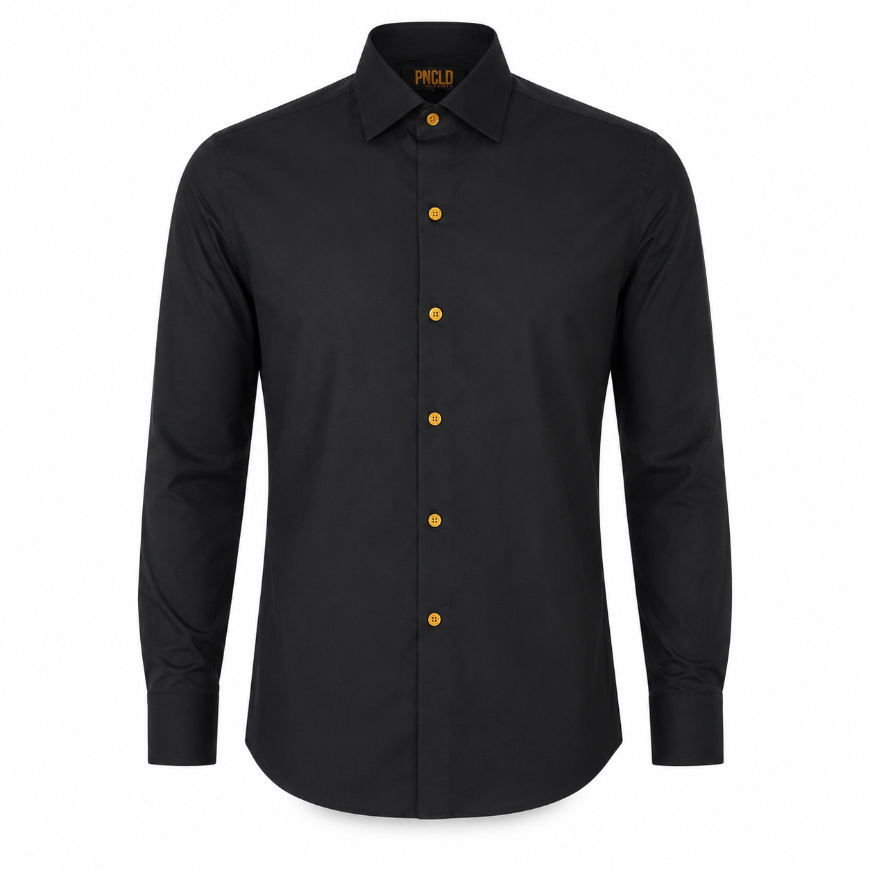 Camisa LENNOX - Botones Negro/Naranja