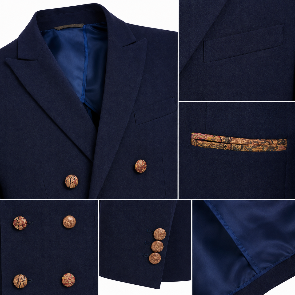 Jacke 4 BOWIE - Blau/ Goldene Knöpfe
