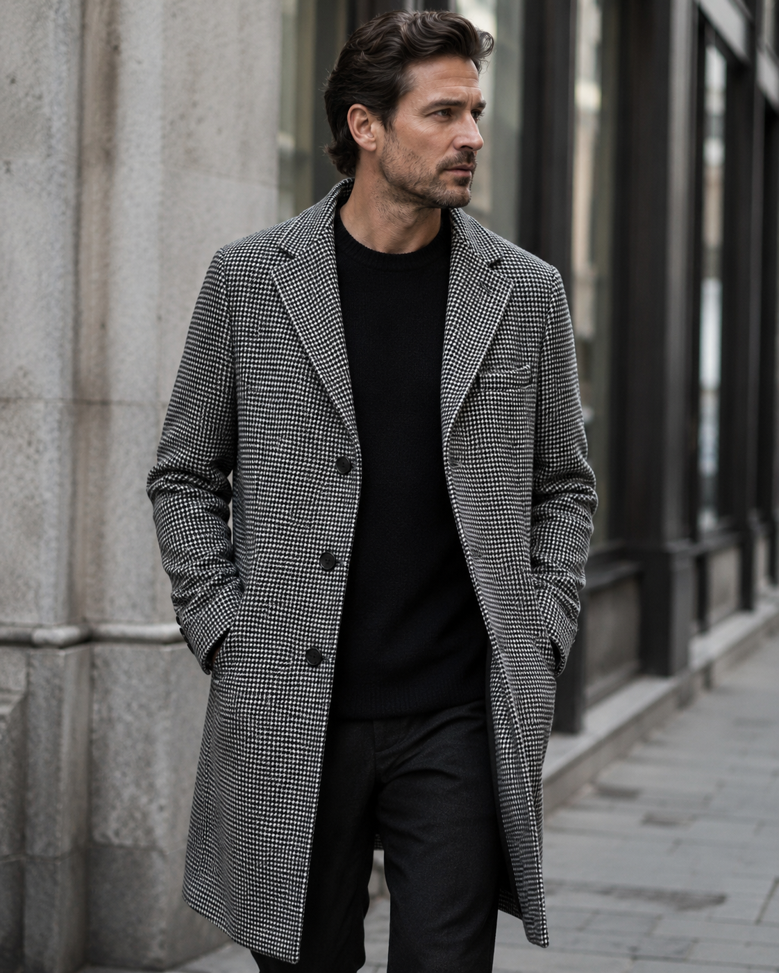 Cappotto Gere Principe di Galles Bicolore