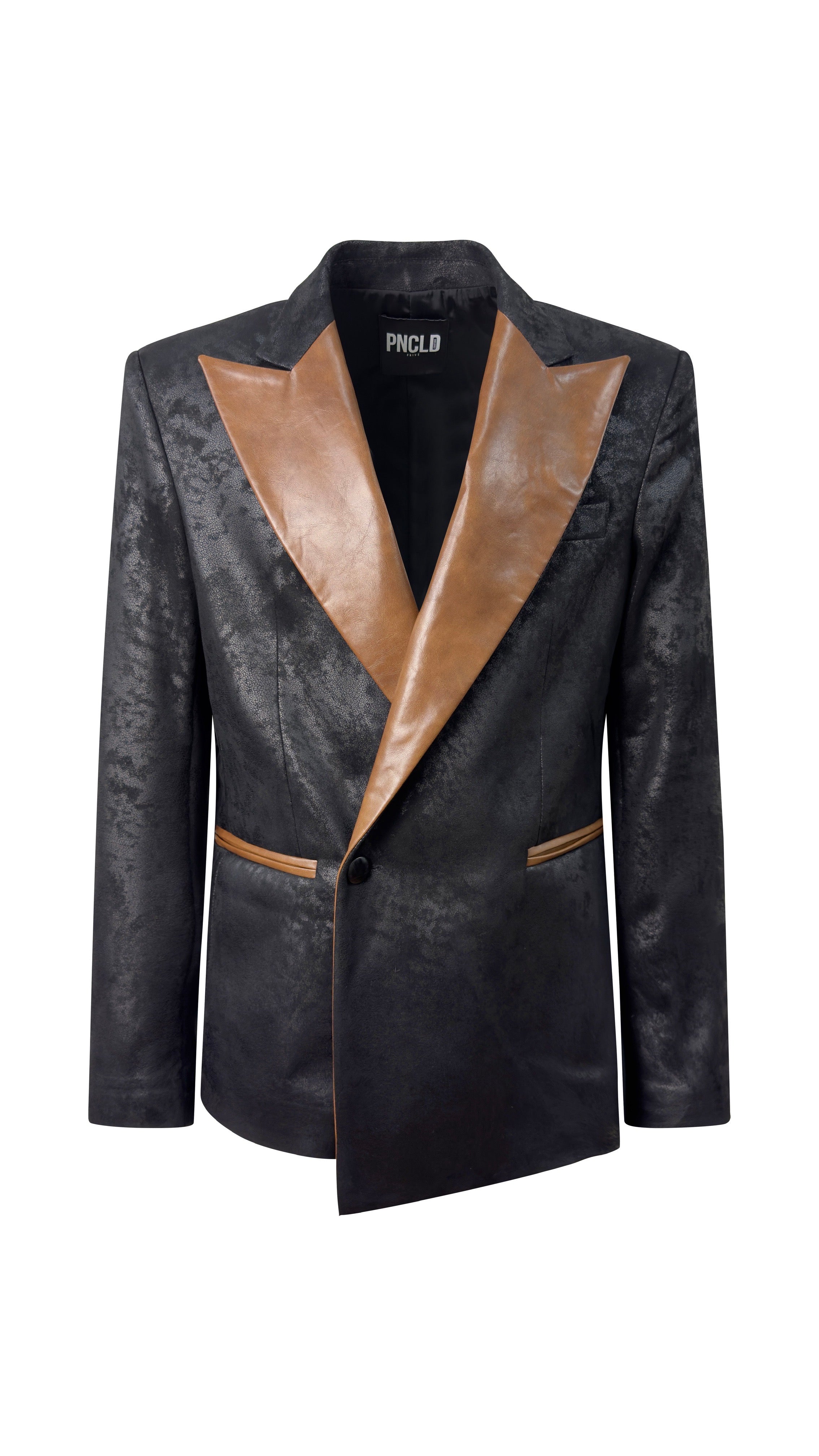 Giacca Asimmetrica Camoscio e Ecopelle