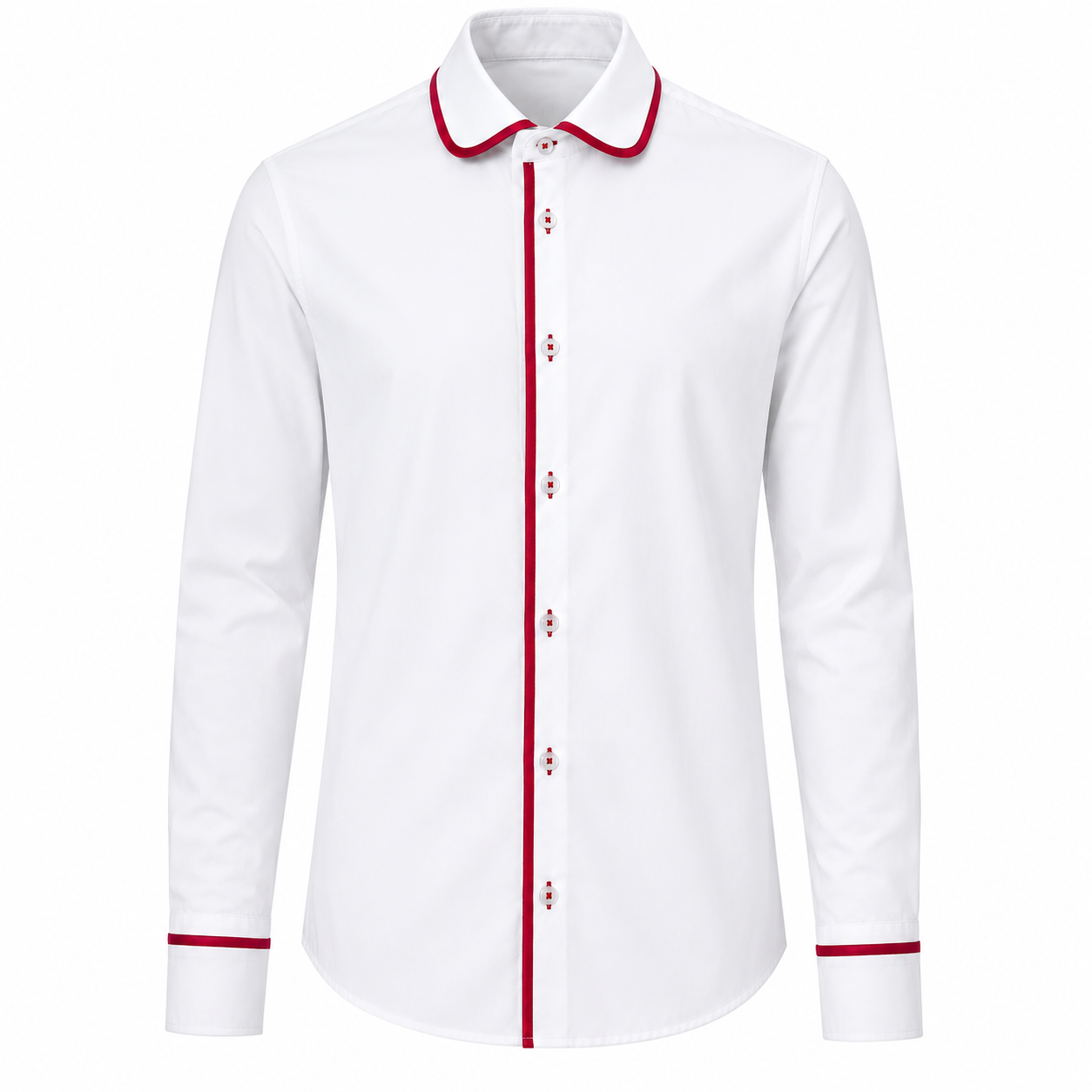 Camicia BEATLES - Weiß/Rot