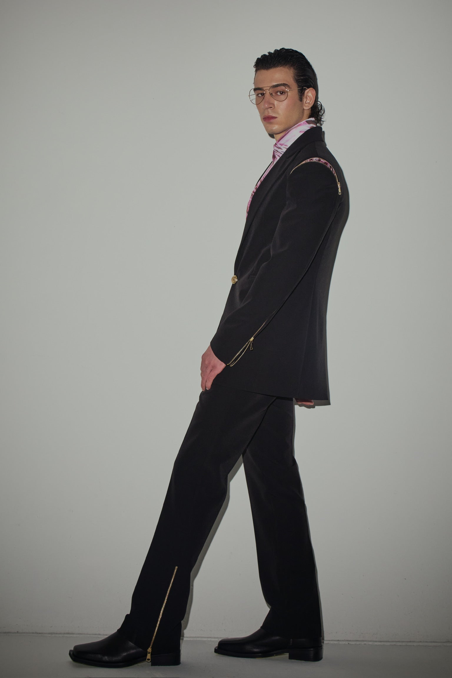 Giacca Lancia سوداء بسحاب