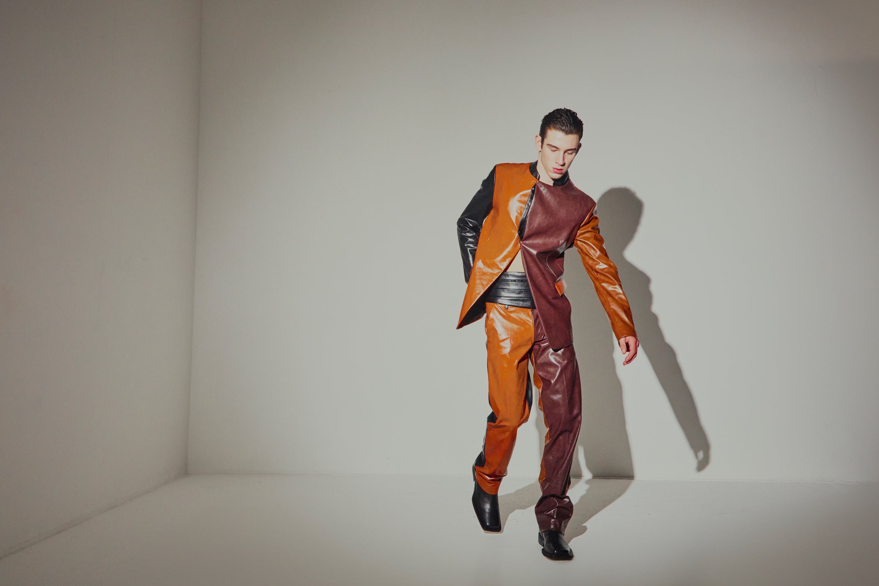 Pantalone Regolare Mix Ecopelle