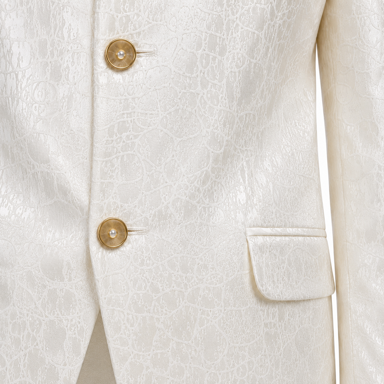 Giacca Queen White Hammered