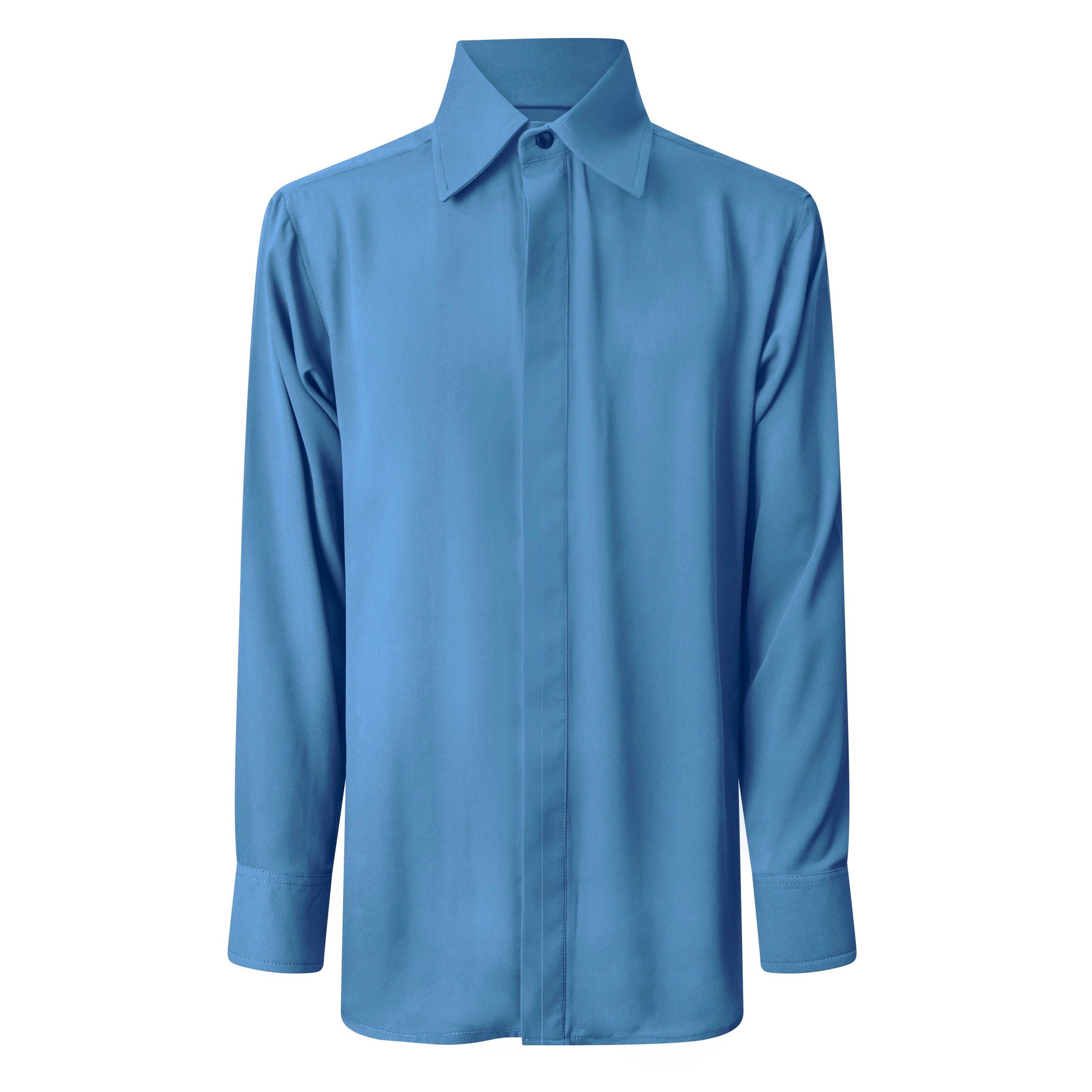 Camicia Regolare Georgette Ottanio