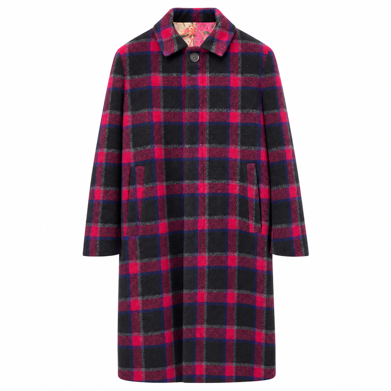 Cappotto McQueen Quadri Rosso e Nero