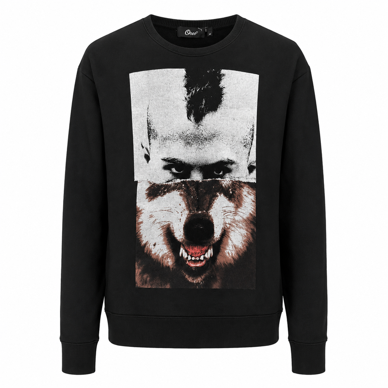 Felpa Nera Man Wolf