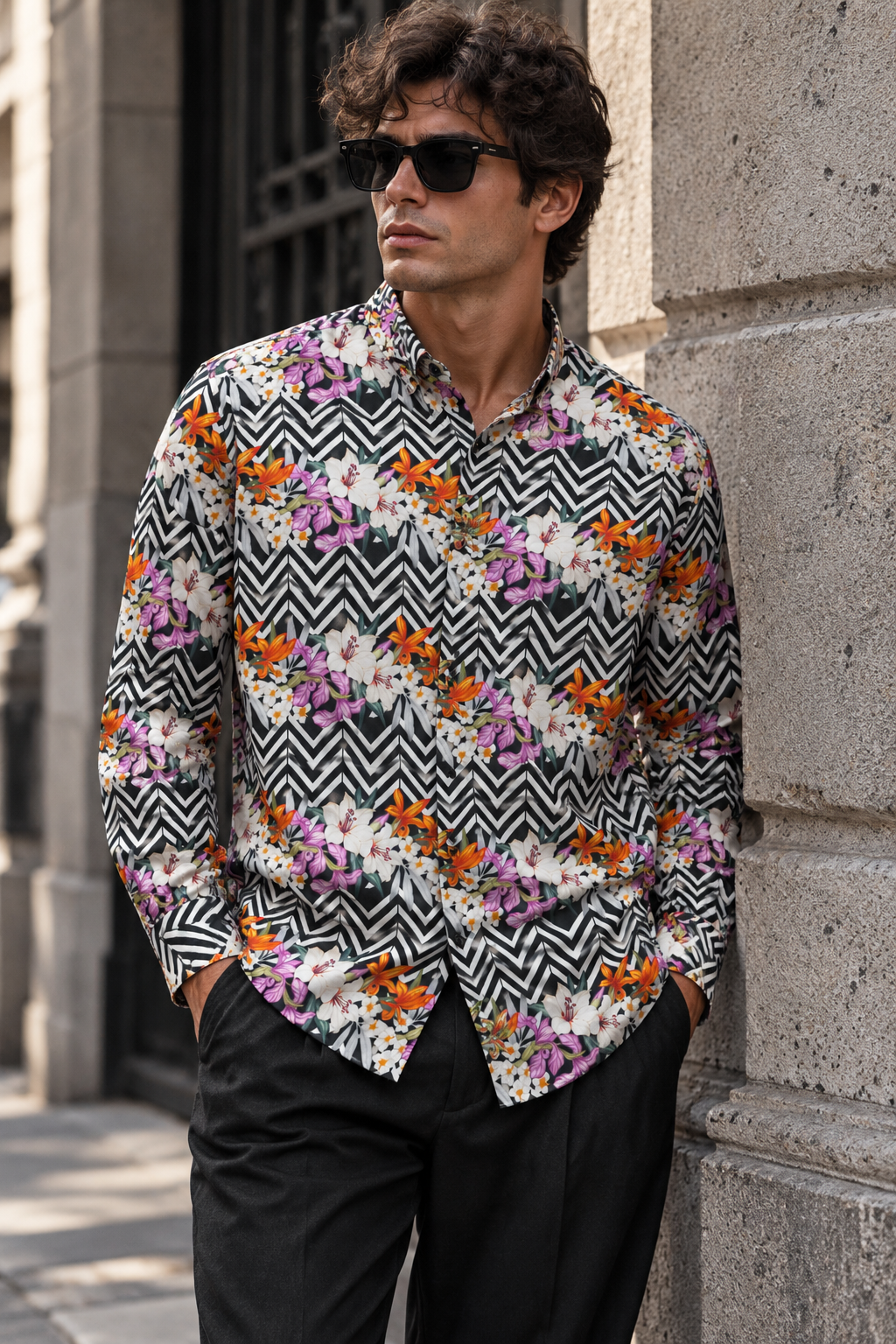 Camicia WHITESNAKE - Lila/Zebra Blume CN