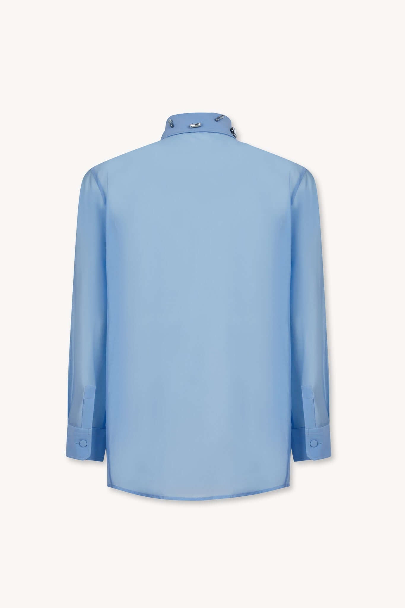 Camicia Regolare Chiffon Con Pietre