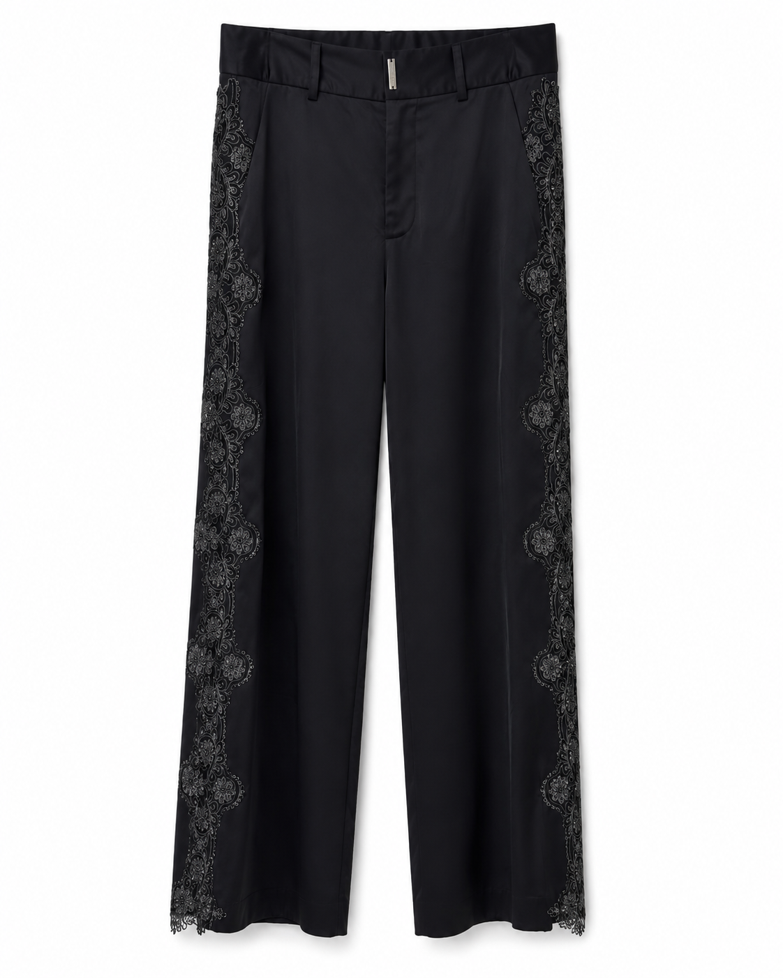 Pantalone Nero con Ricamo