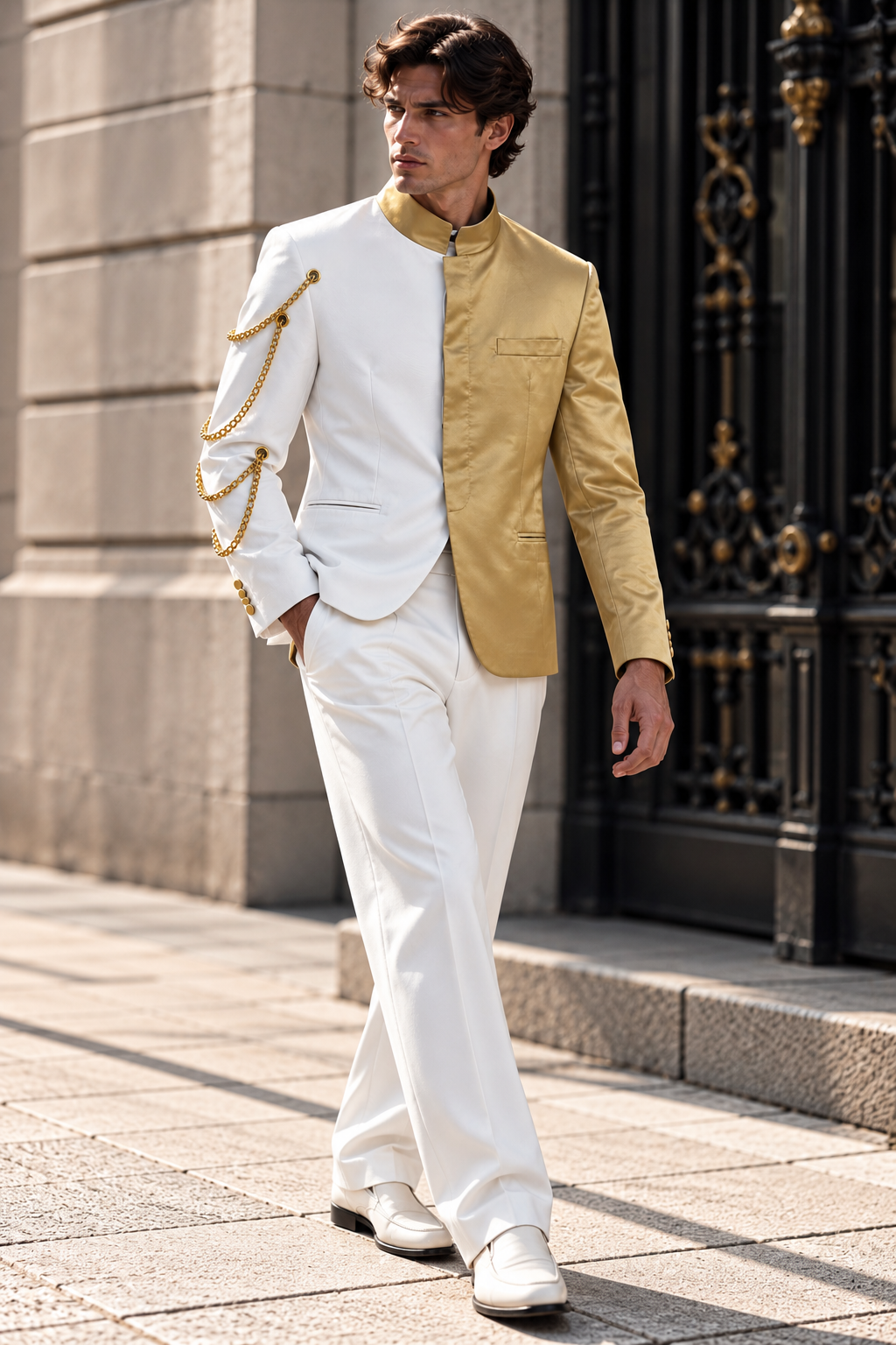 Giacca DOUBLE GENESIS - White/Gold Chain