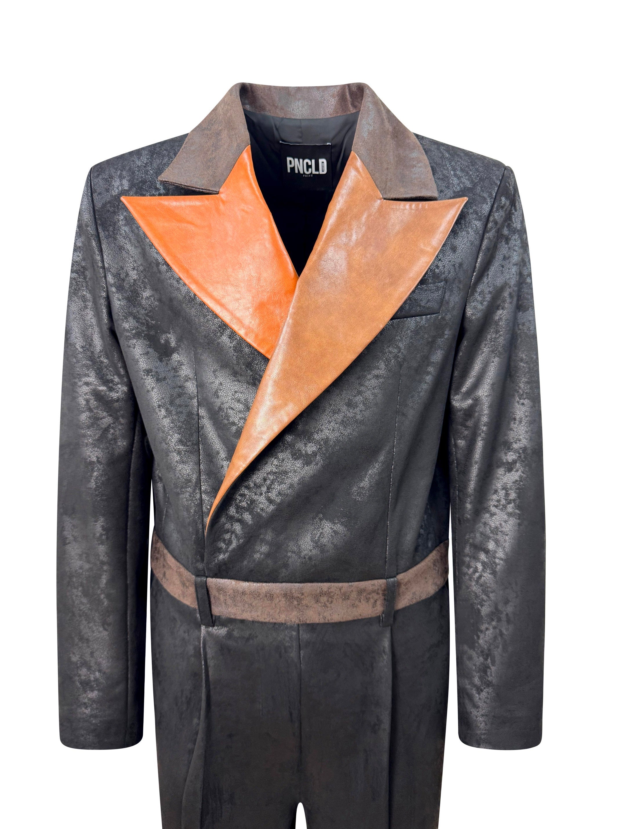 Tuta Blazer Camoscio Nera Multicolor dettaglio