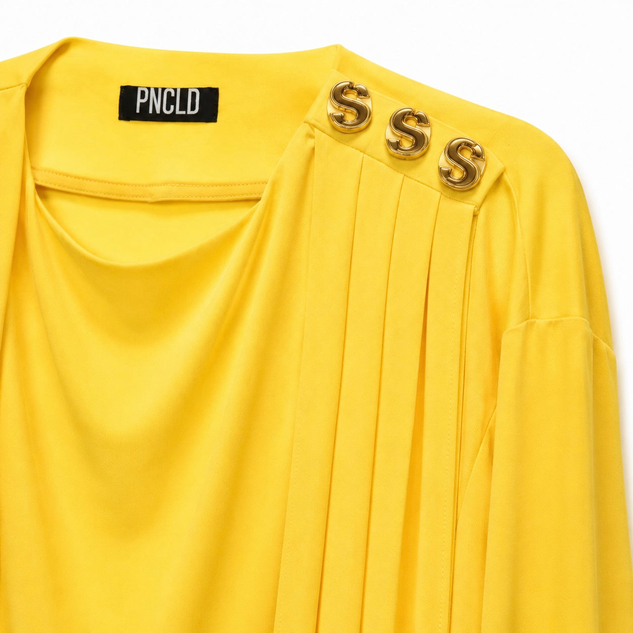Maglia con Drappeggio Gialla
