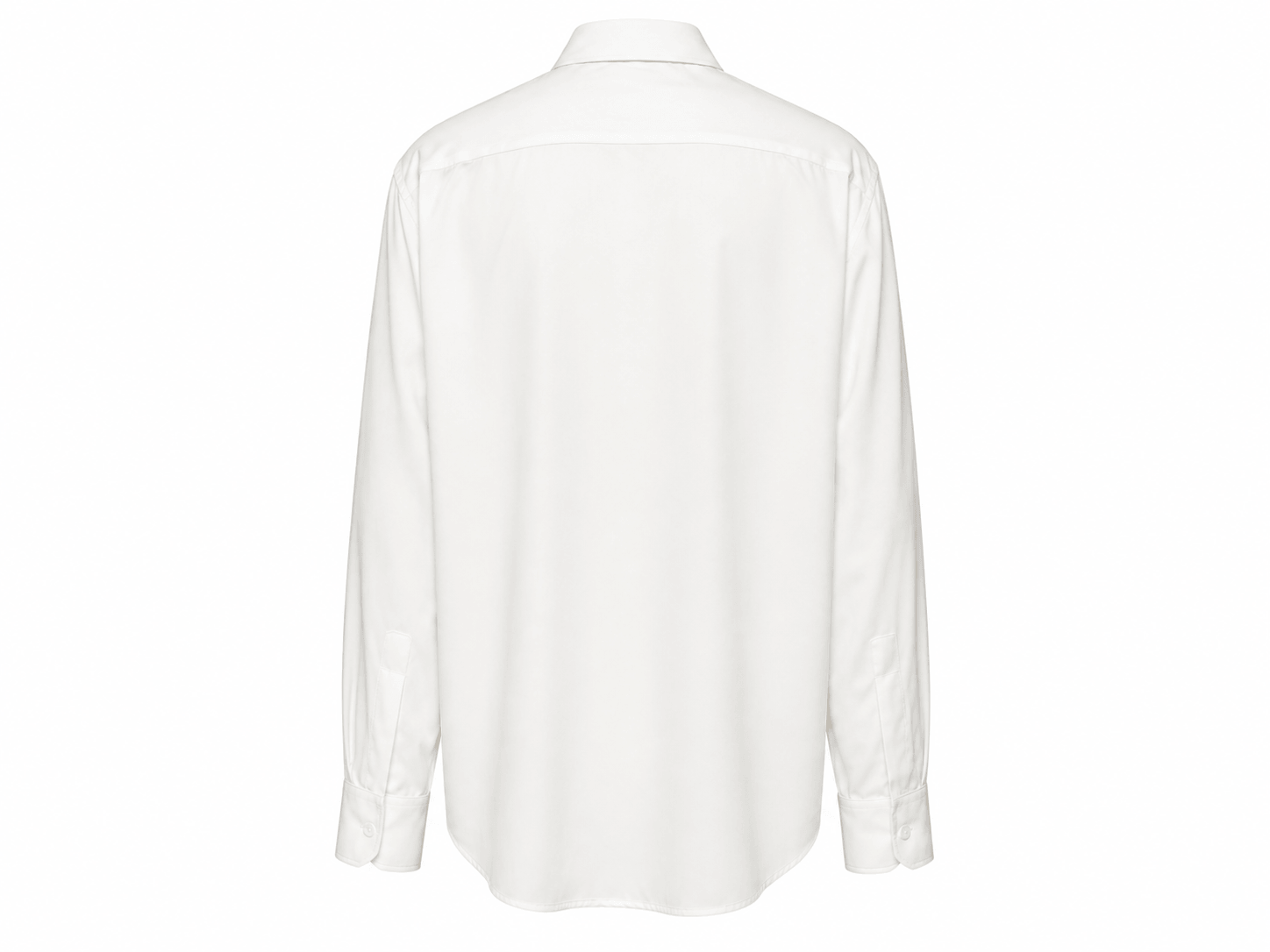 Camicia Regolare Georgette Bianca