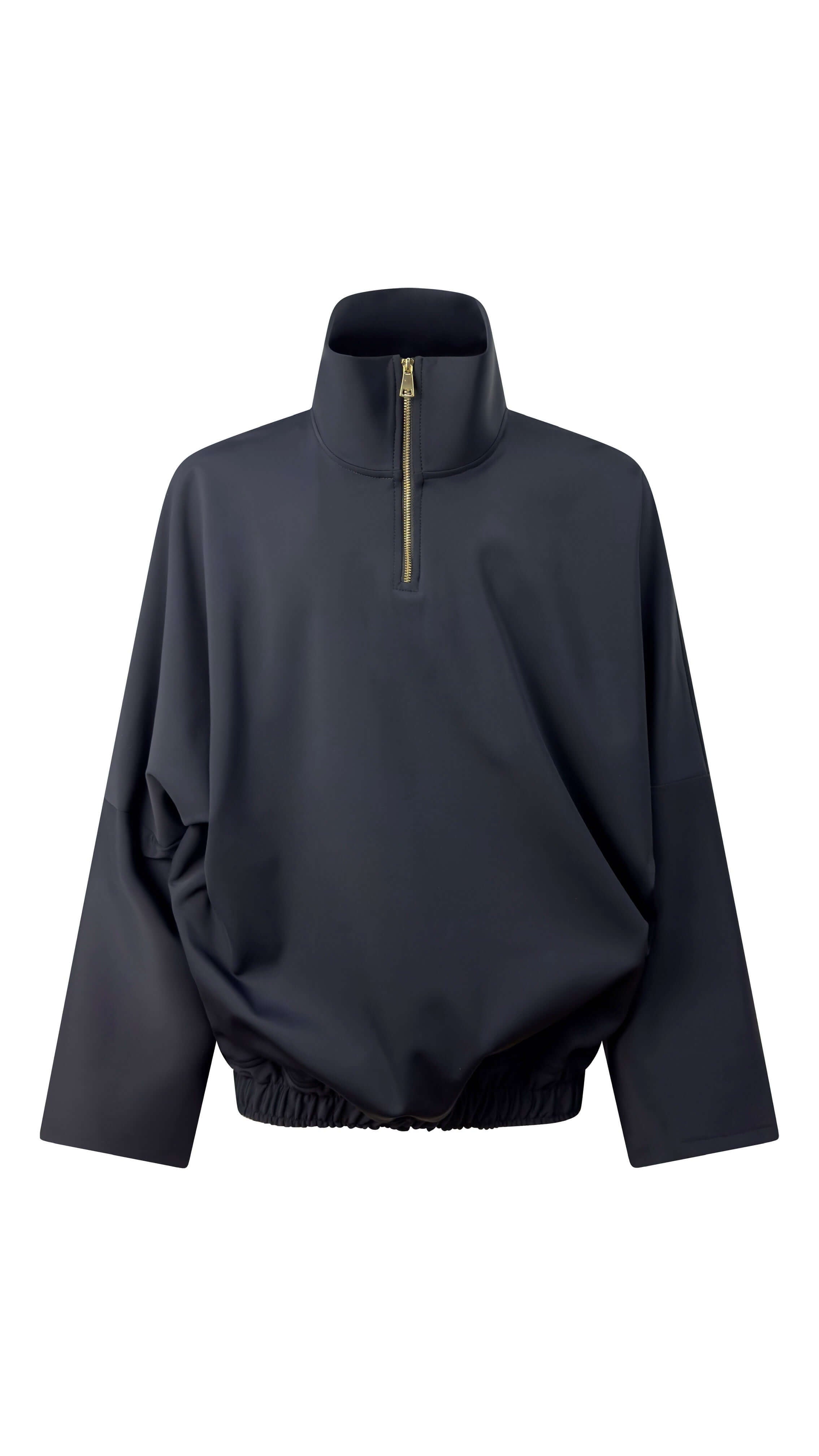 Felpa Scuba Nera con Zip