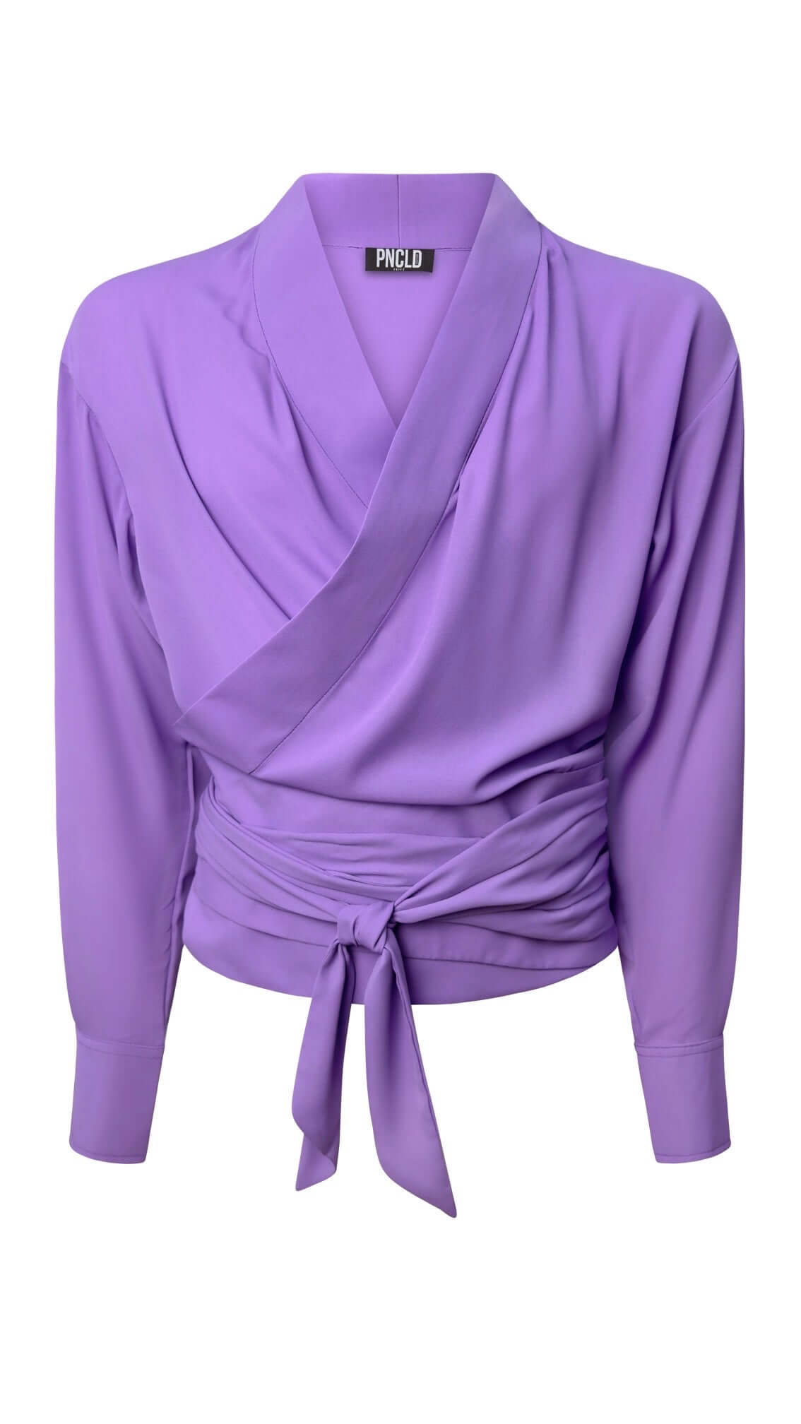 Camicia Kimono in Chiffon Lilla fronte