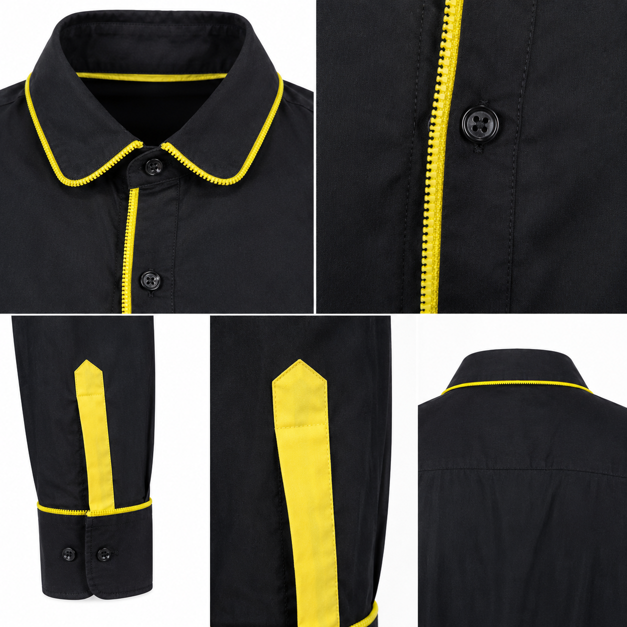 Camicia BEATLES - Schwarz/Gelb
