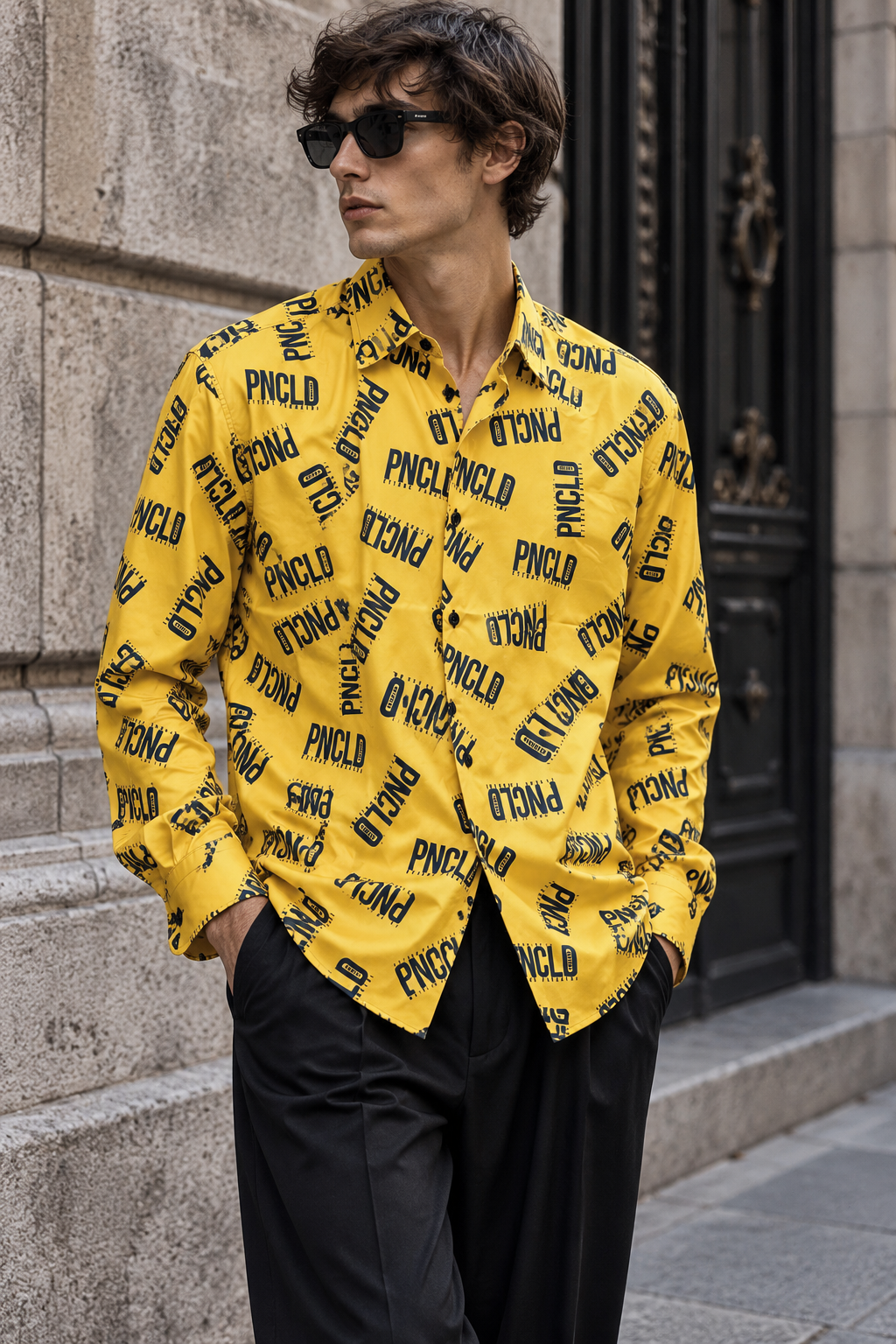 Camicia Gialla Logo PNCLD