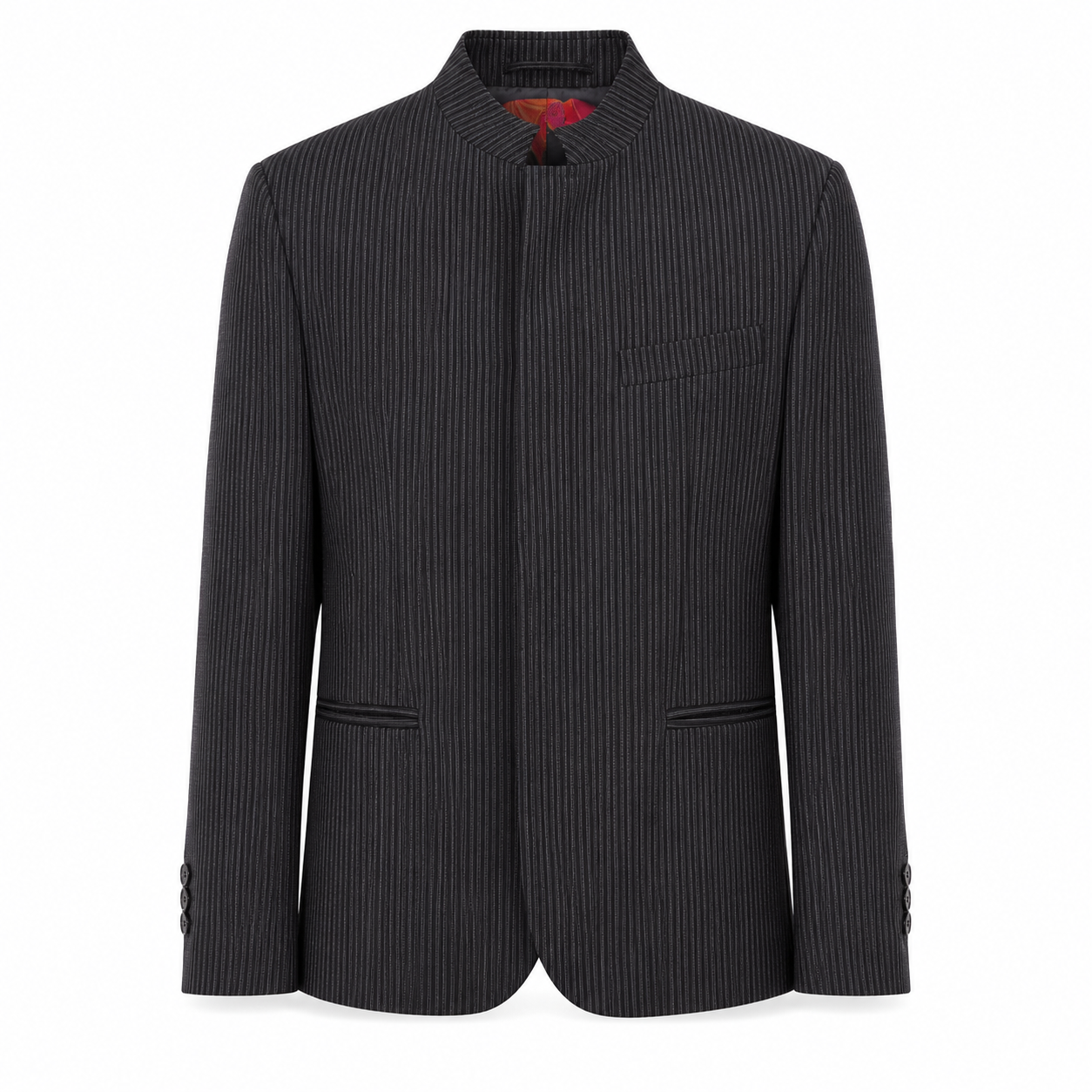Chaqueta GENESIS - Contraste gris oscuro a rayas