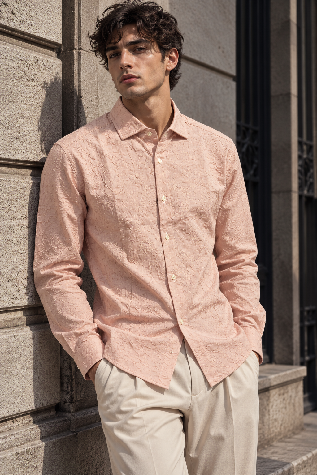 Camicia STYLES - Pink Crumpled CN