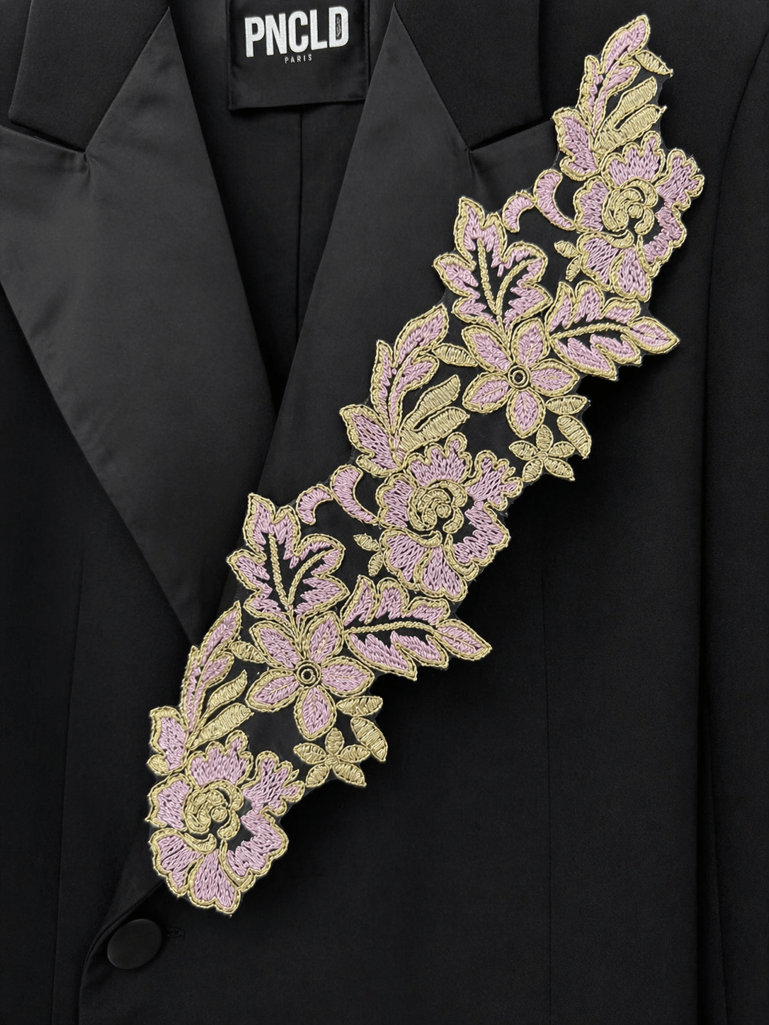 Veste Spencer noire avec broderie