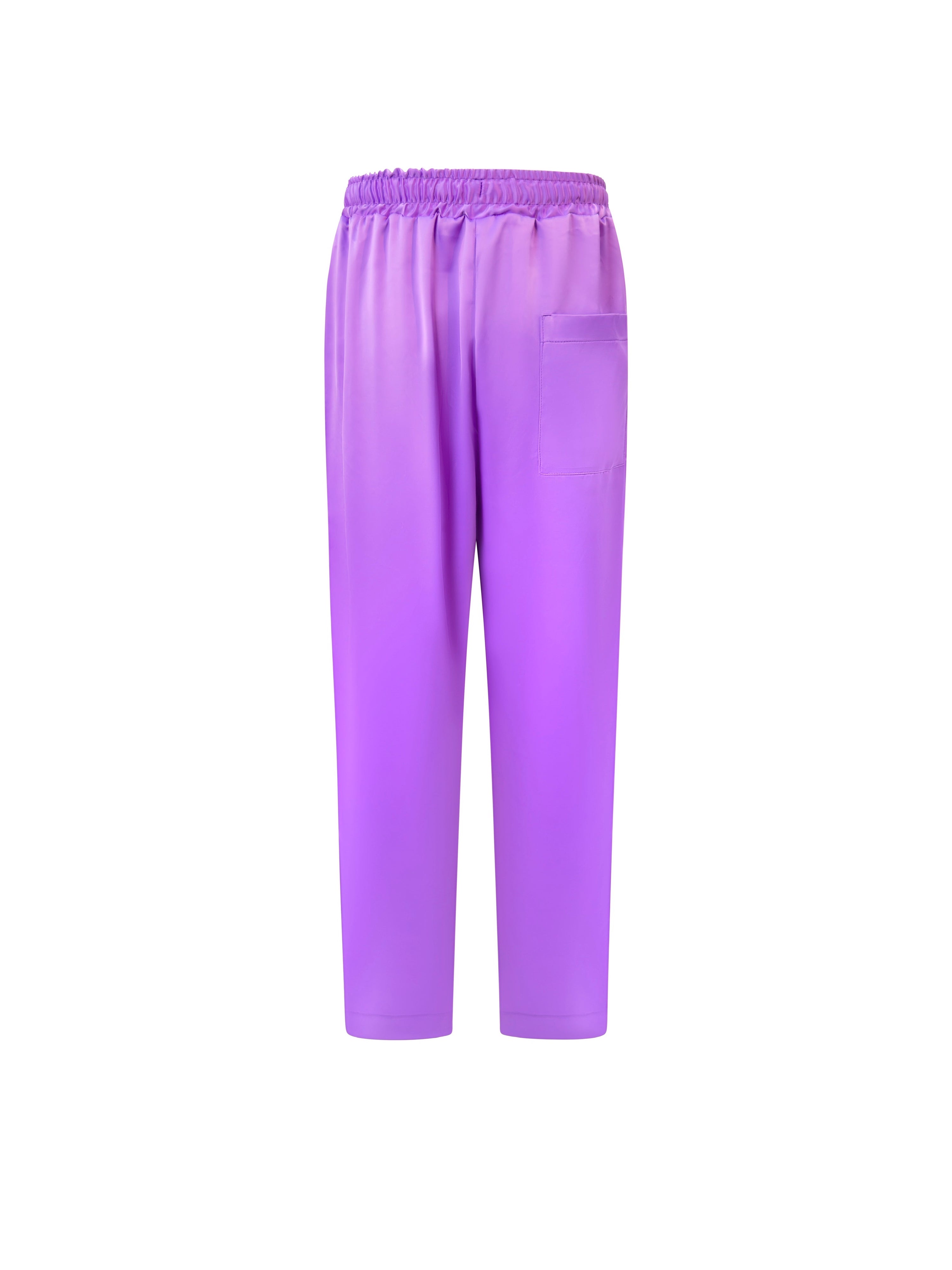 Pantalone Cargo Senza Tasche Lilla retro