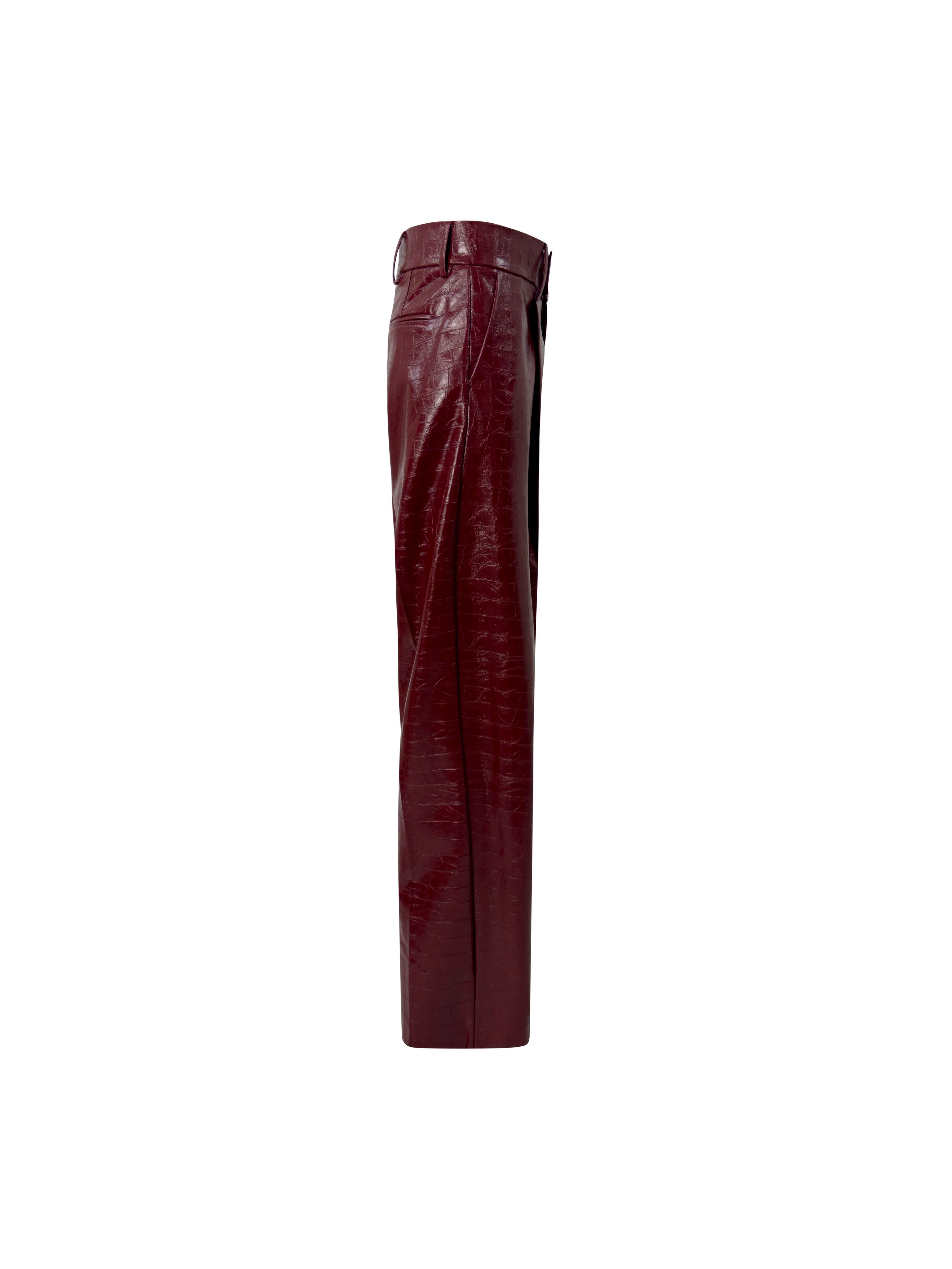 Pantalone Baggy Eco Coccodrillo Bordeaux laterale