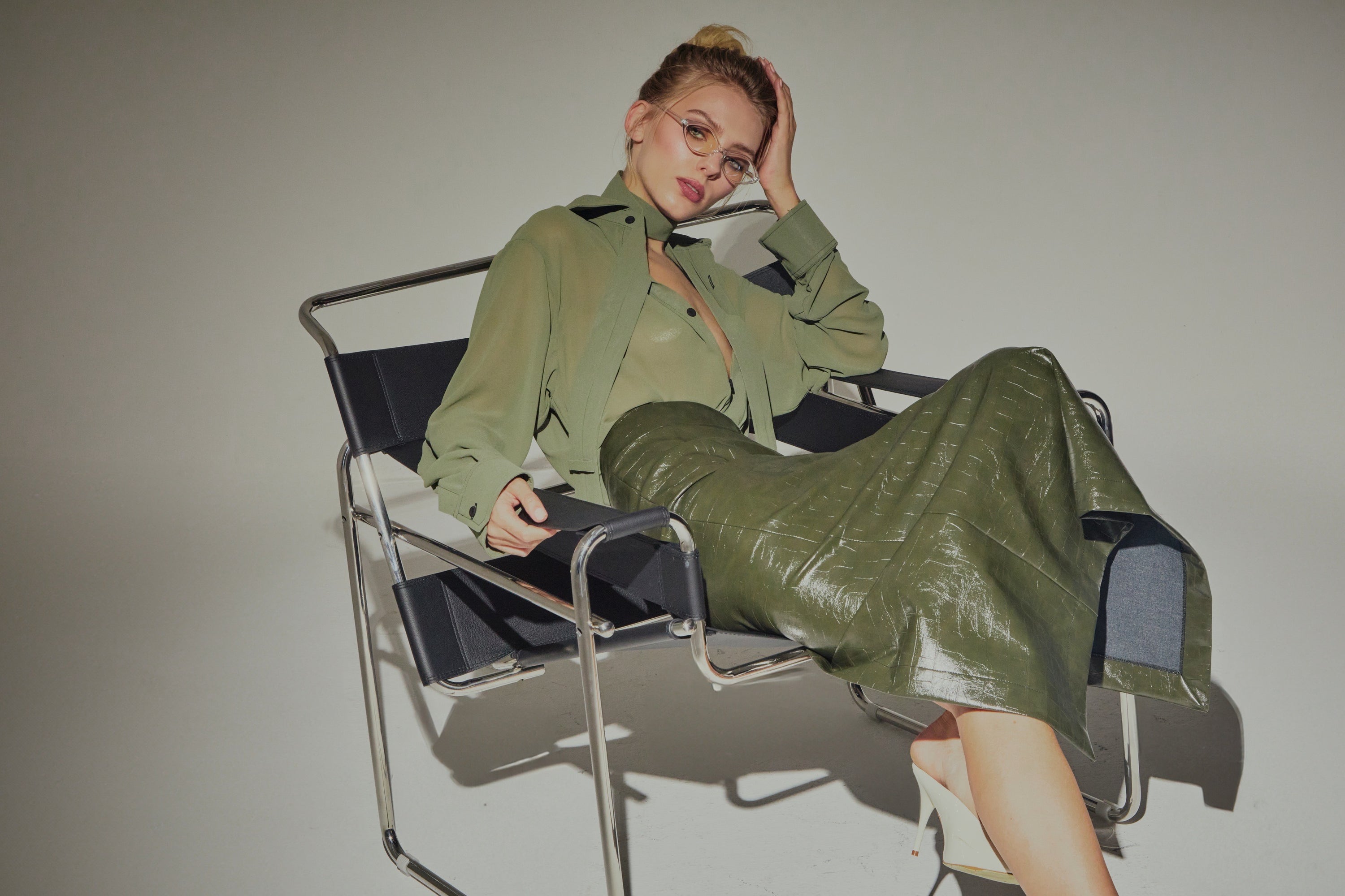 Gonna Tubo Eco Coccodrillo Verde