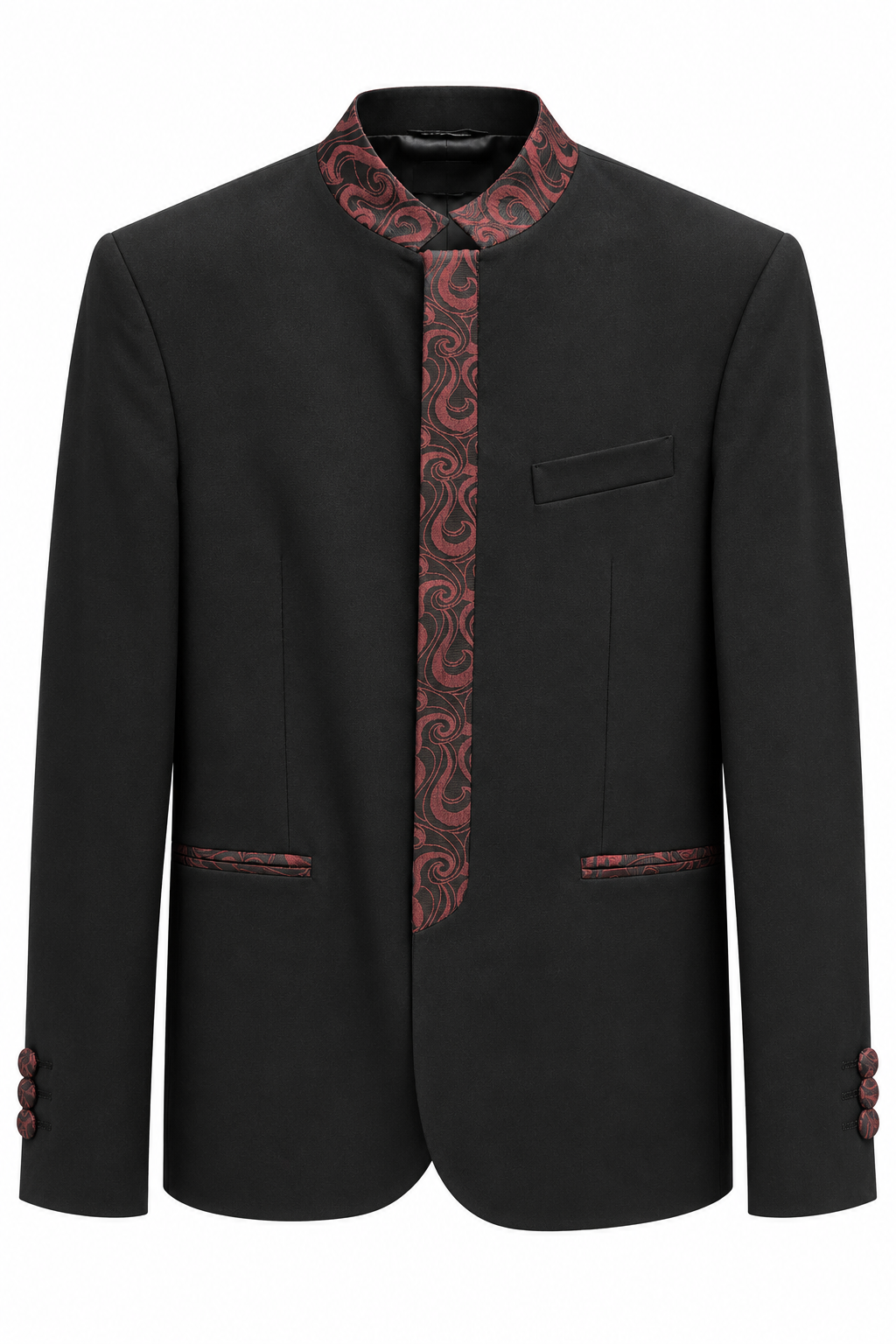 Giacca GENESIS - Black/Red Baroque