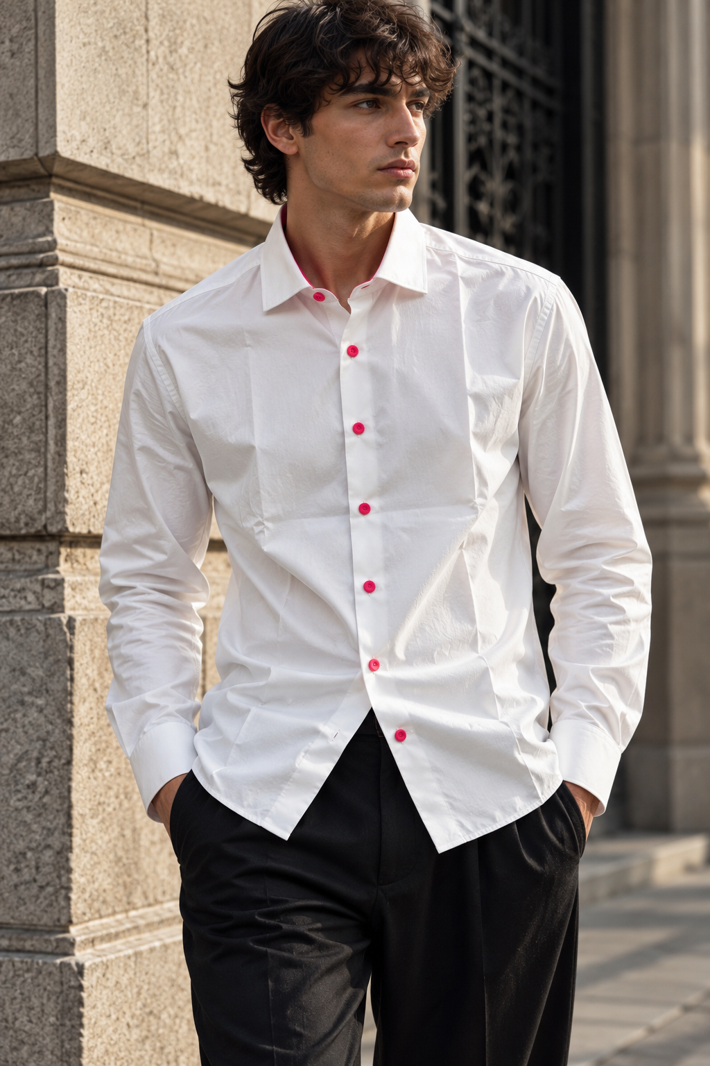 Camisa LENNOX - Blanco Corale Rojo CN