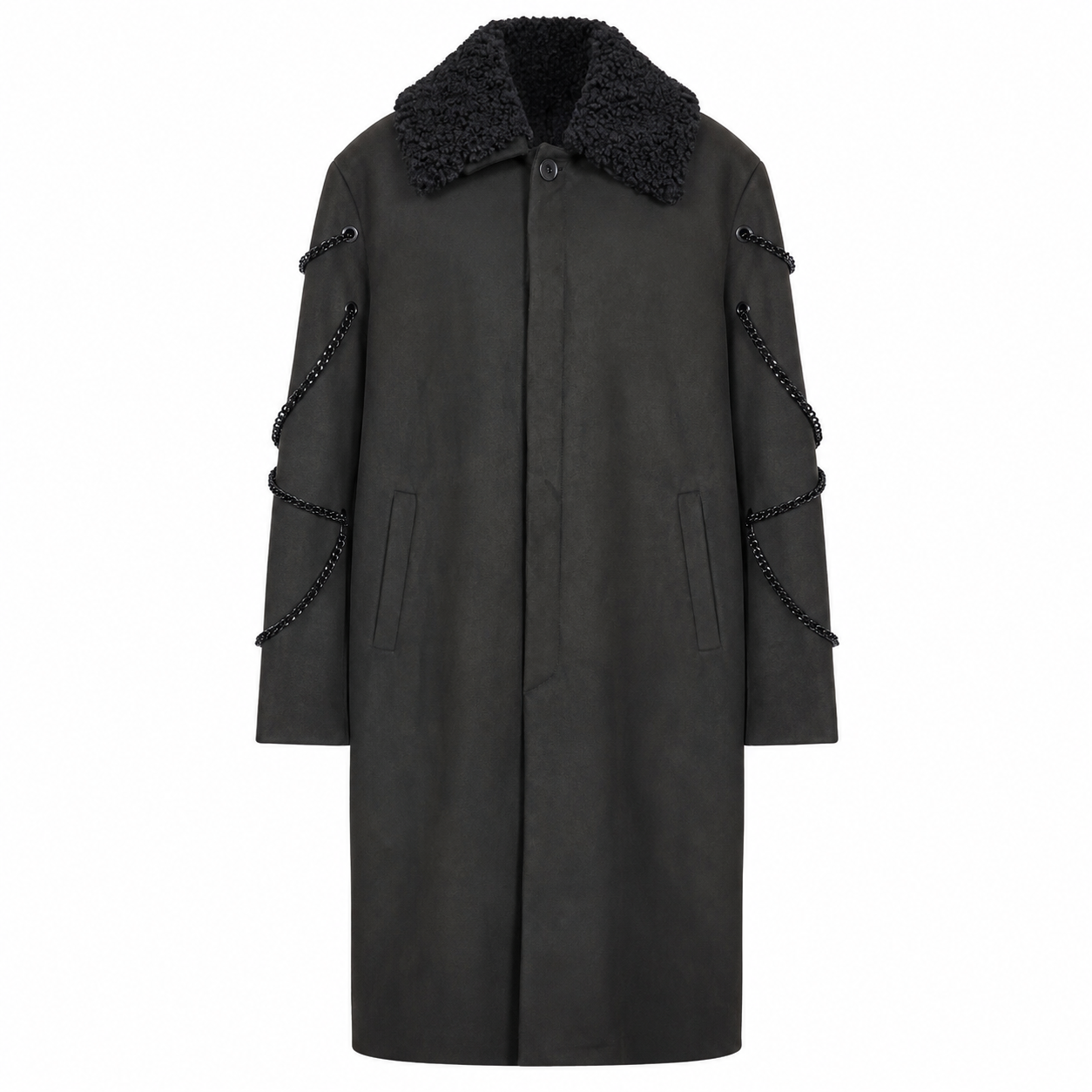 Cappotto Butler Black Nabuck Chain