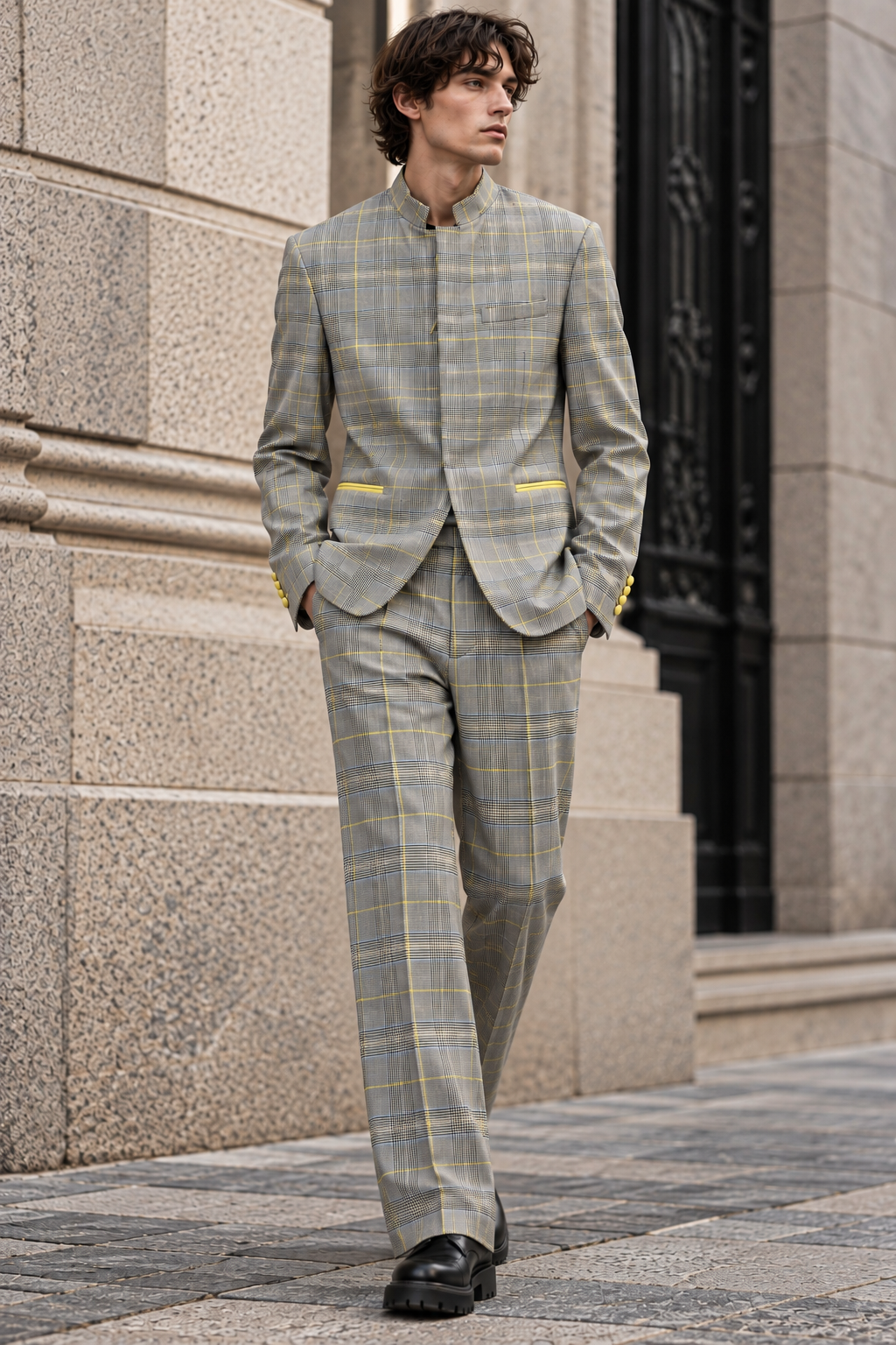 Giacca GENESIS - Prince of Wales Yellow