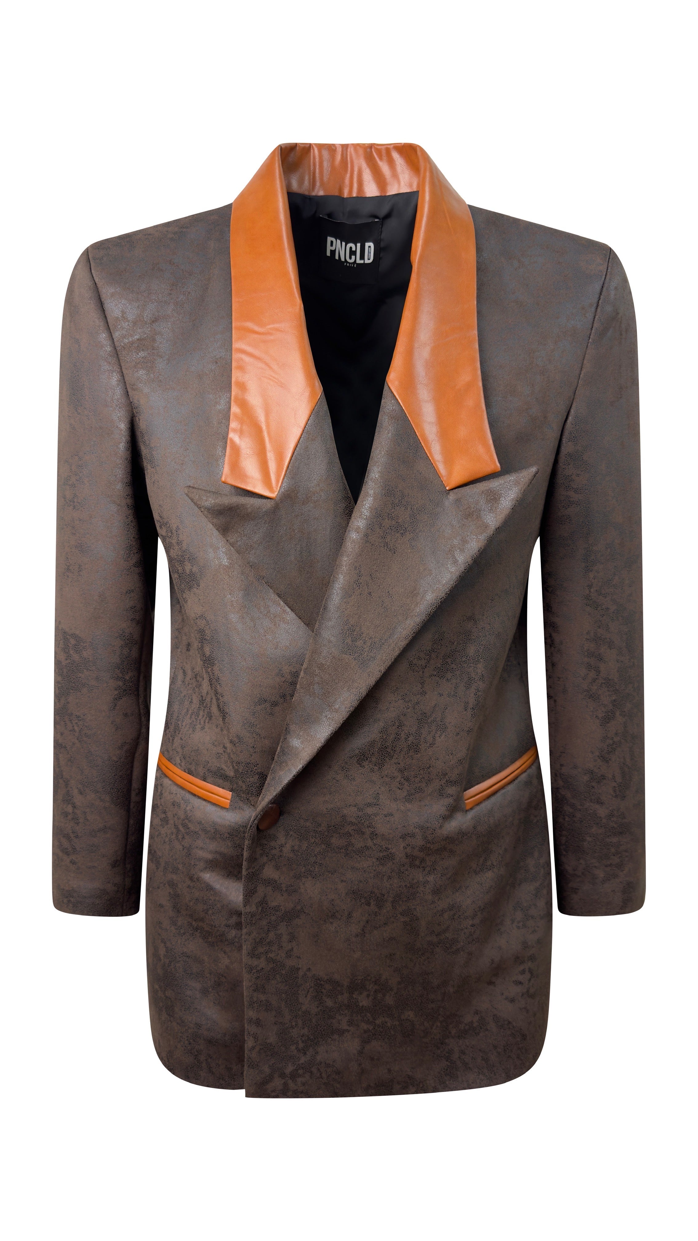 麂皮與仿皮翻領外套