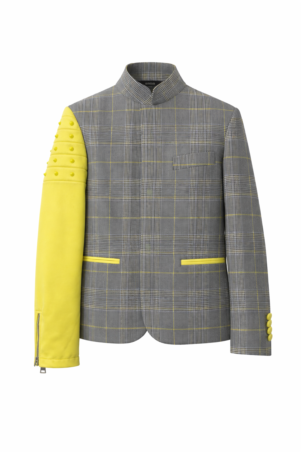 Giacca BABY GENESIS - Prince of Wales Yellow Line Leather