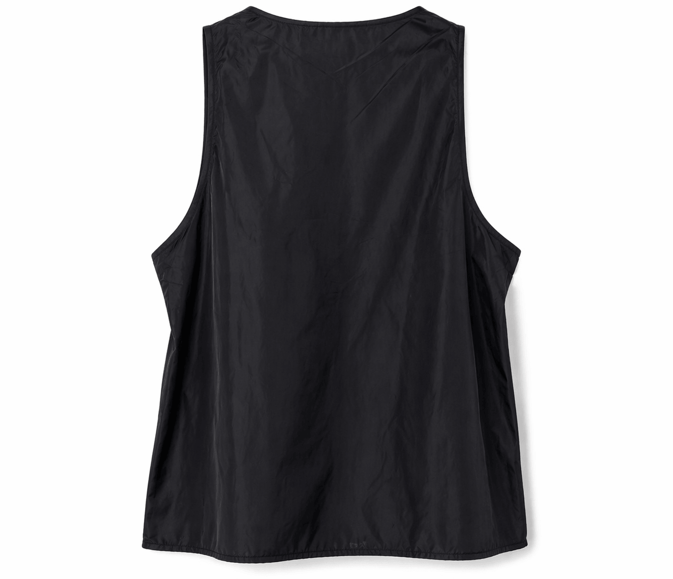 Canotta Nylon Nera Scollo a V