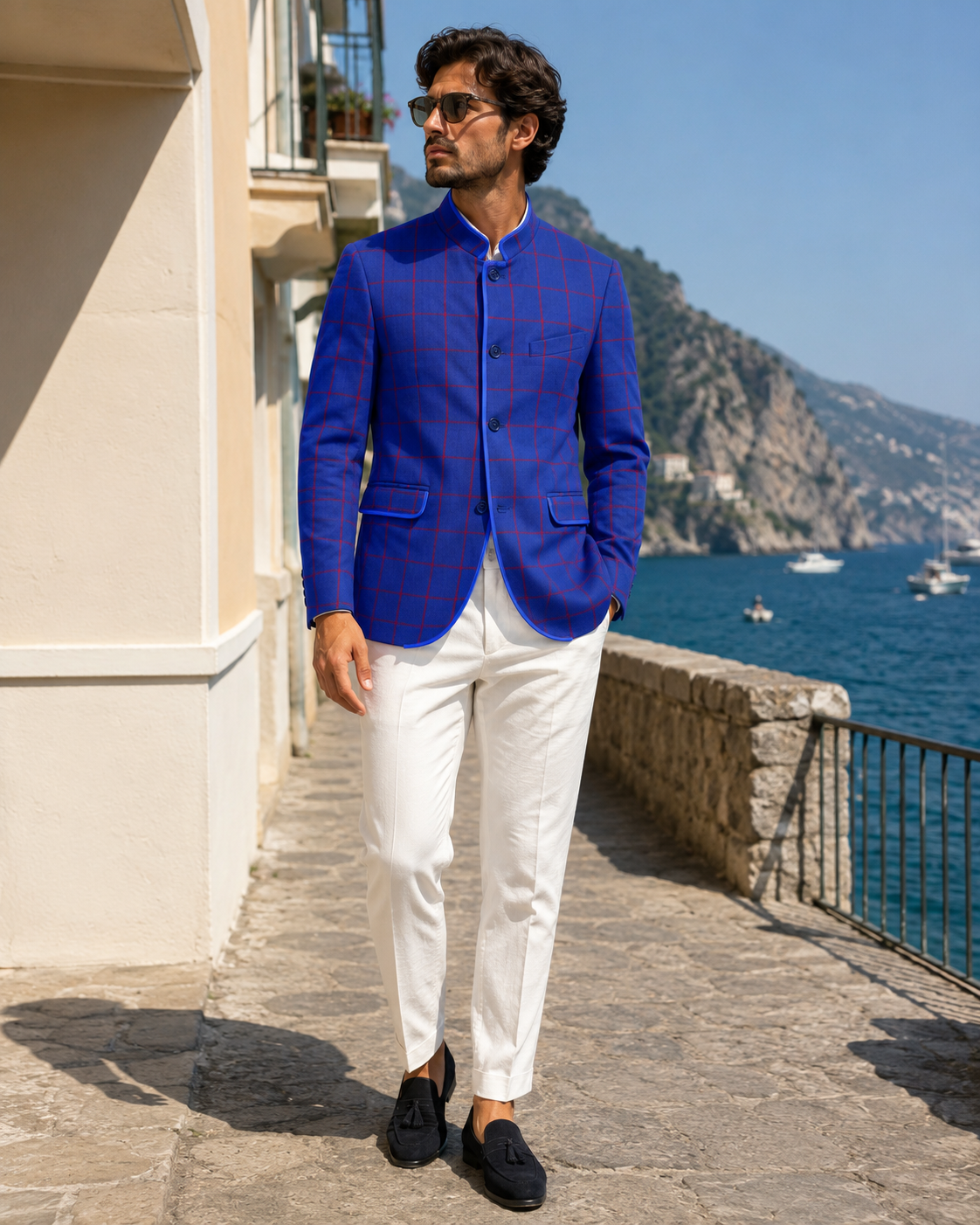 GENESIS Jacket - Blue Square Red Line