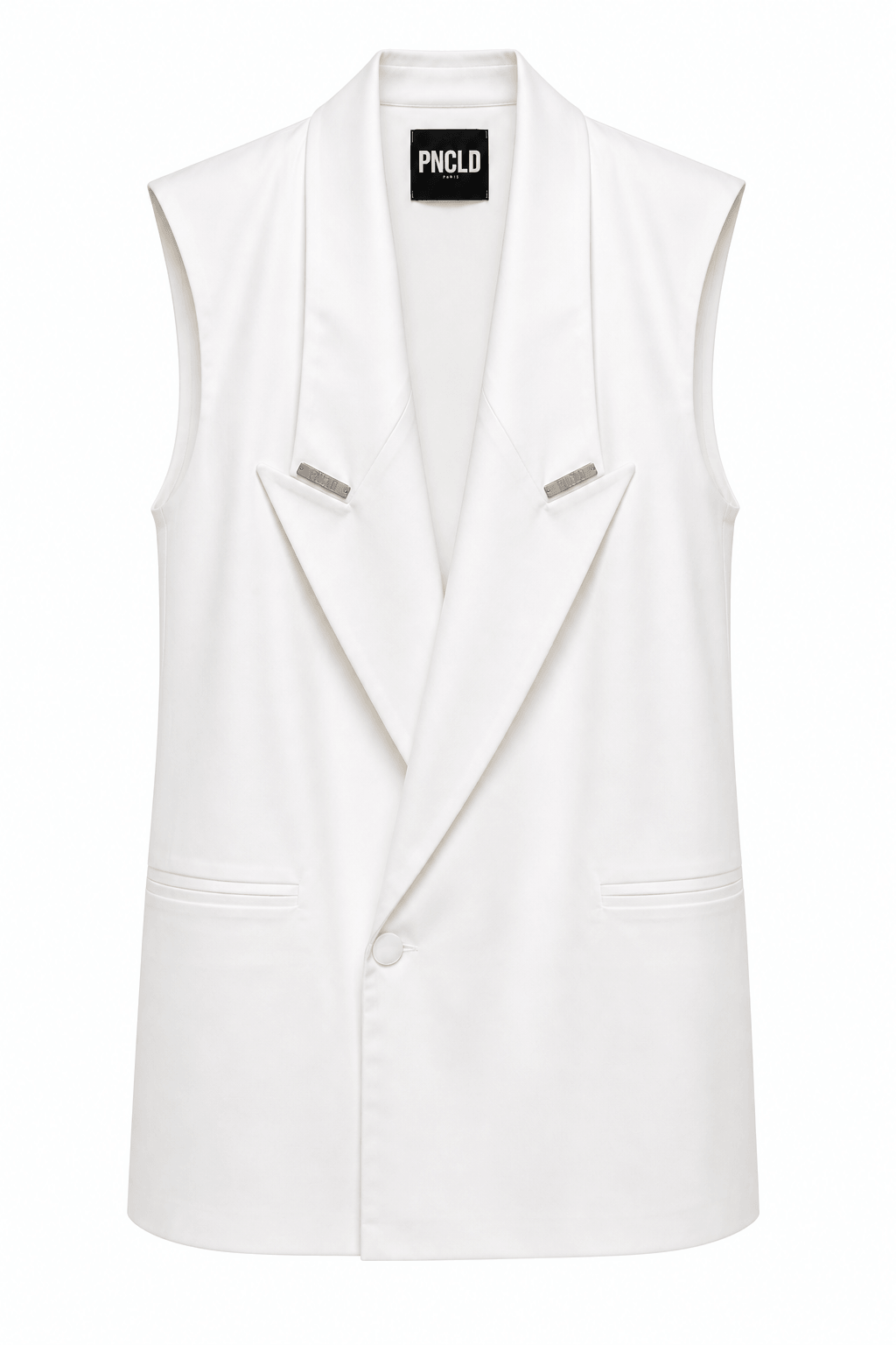 Débardeur en satin blanc