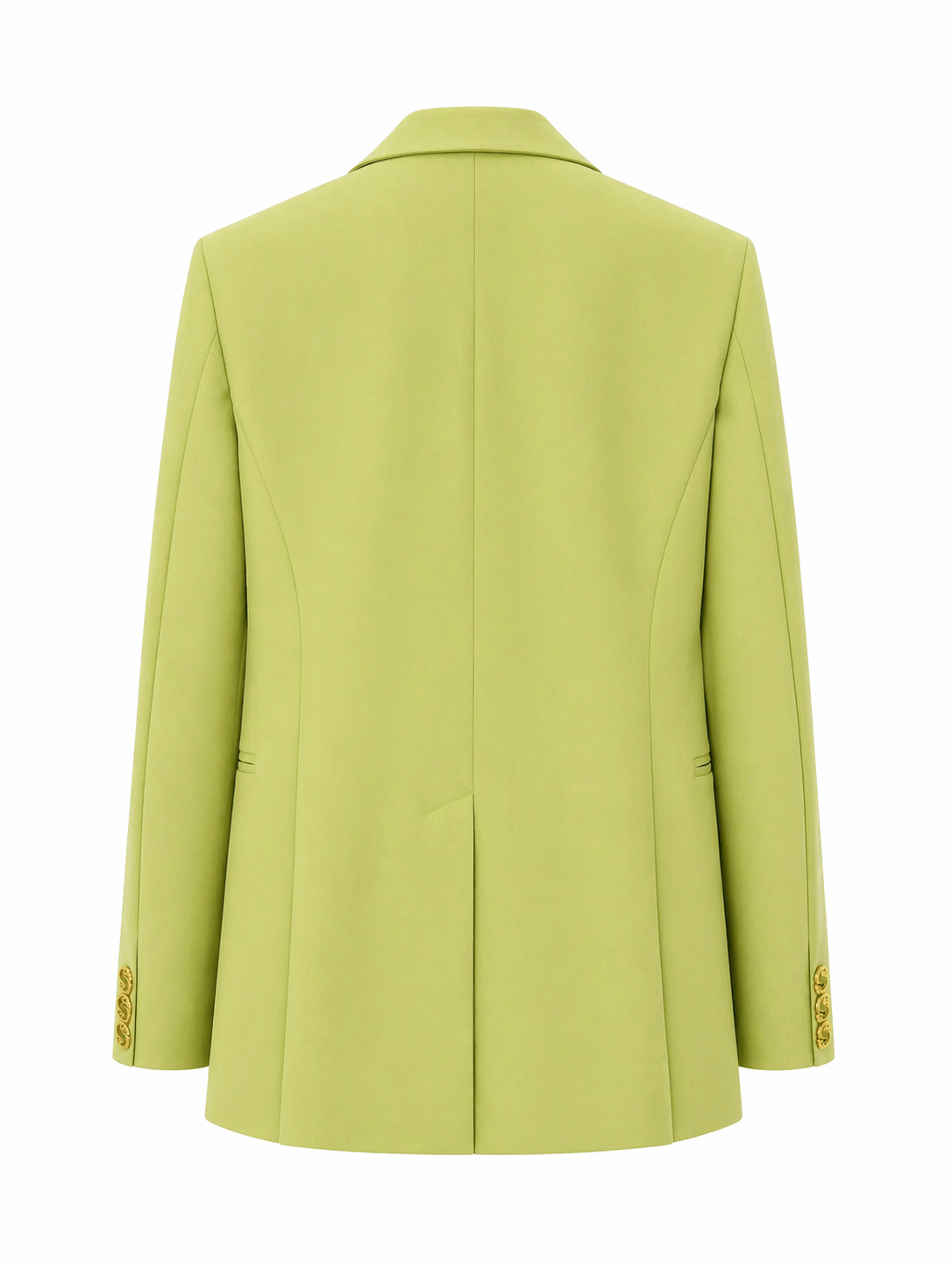 Veste verte à simple boutonnage, revers en pointe