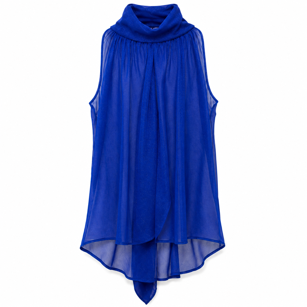 Camicia Collo Alto Giromanica Blu Elettrico