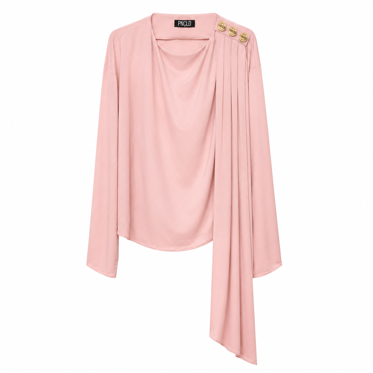 Pull noir avec drapé