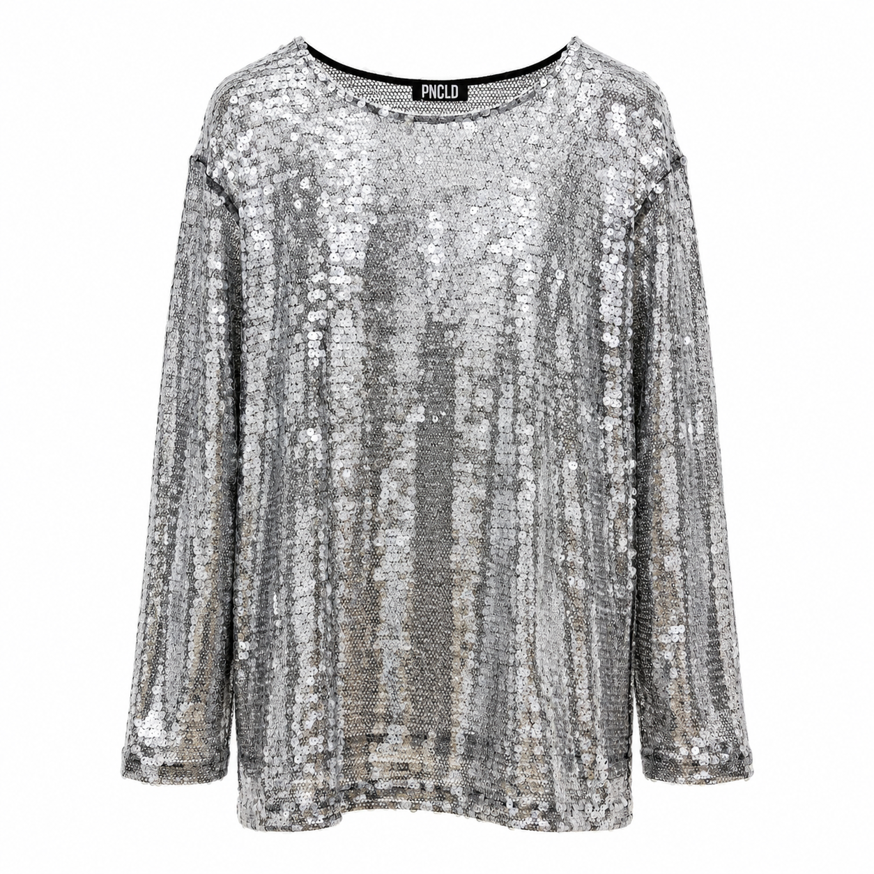 Casacca Girocollo Silver Paillettes