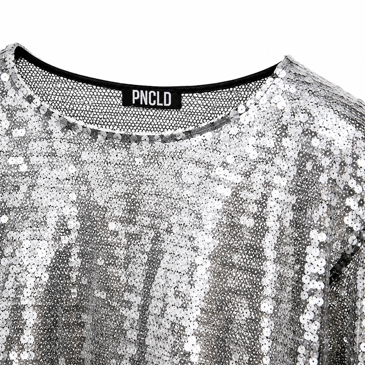 Casacca Girocollo Silver Paillettes