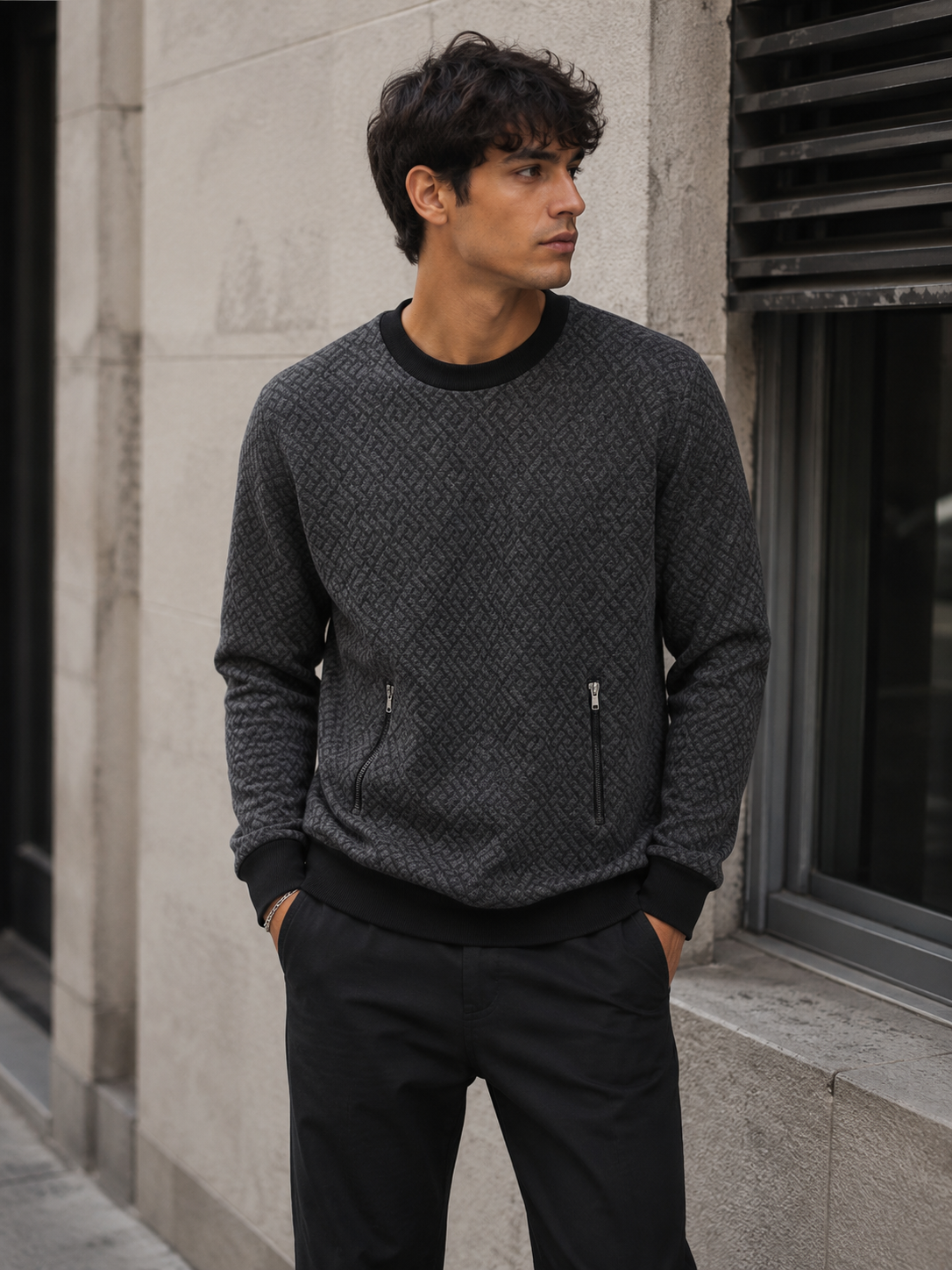 Felpa - Geometric Gray